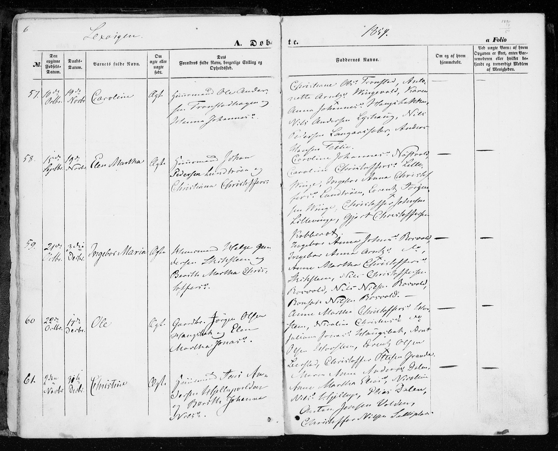 Ministerialprotokoller, klokkerbøker og fødselsregistre - Nord-Trøndelag, AV/SAT-A-1458/701/L0008: Parish register (official) no. 701A08 /1, 1854-1863, p. 6