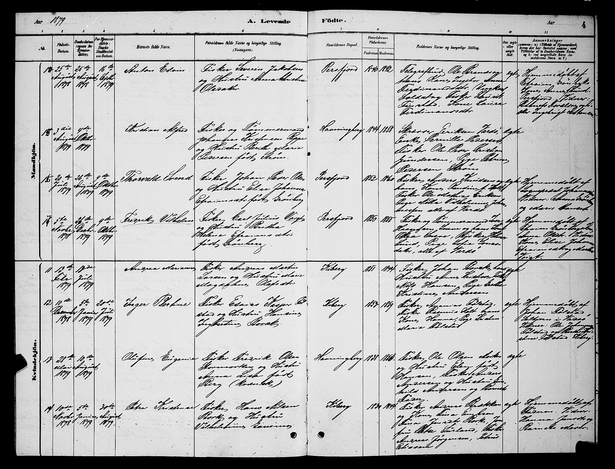 Vardø sokneprestkontor, AV/SATØ-S-1332/H/Hb/L0006klokker: Parish register (copy) no. 6, 1879-1887, p. 4