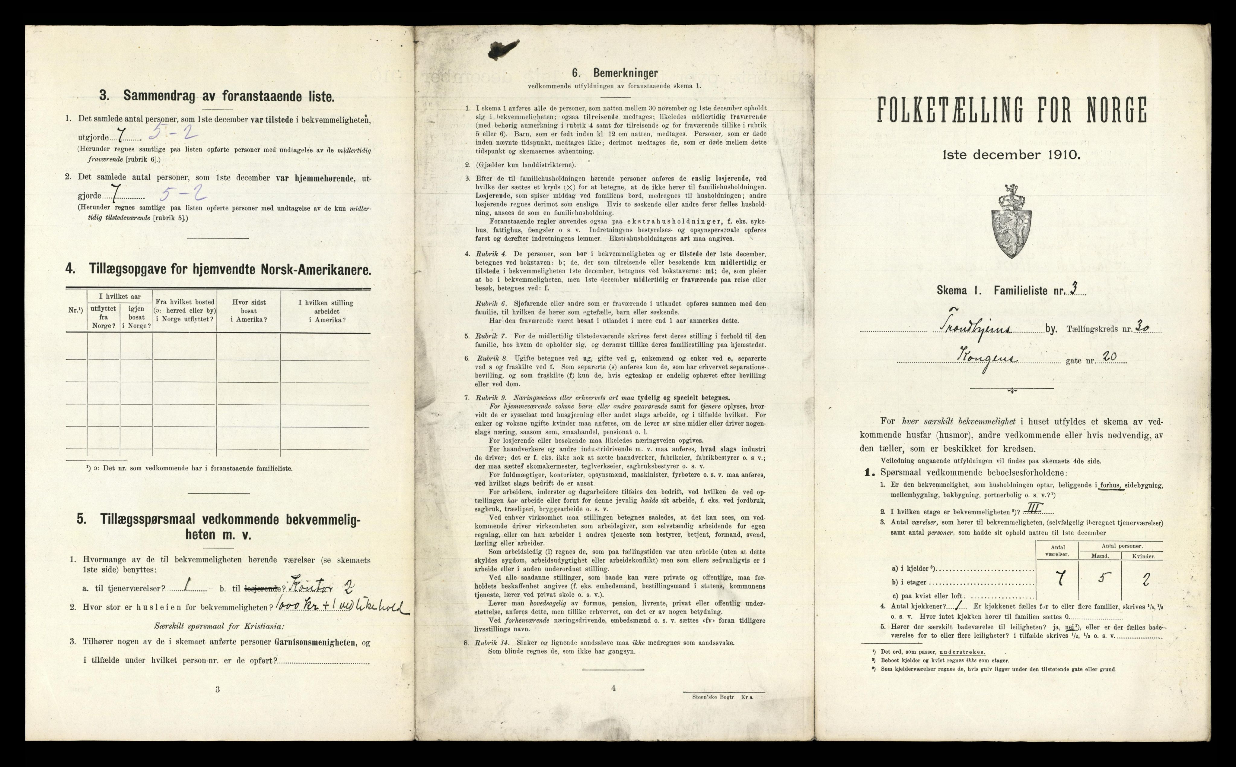 RA, 1910 census for Trondheim, 1910, p. 8269