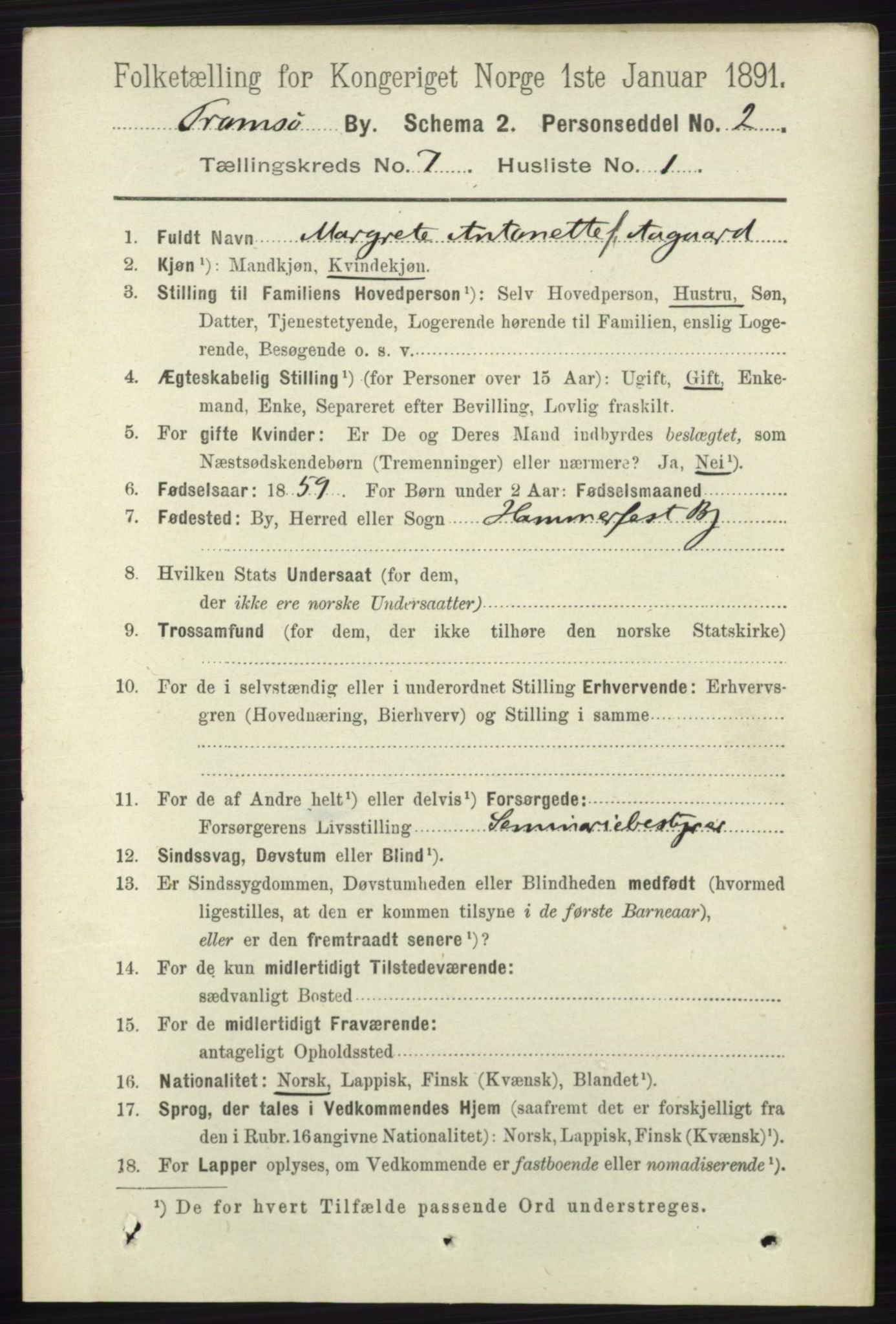 RA, 1891 census for 1902 Tromsø, 1891, p. 6660