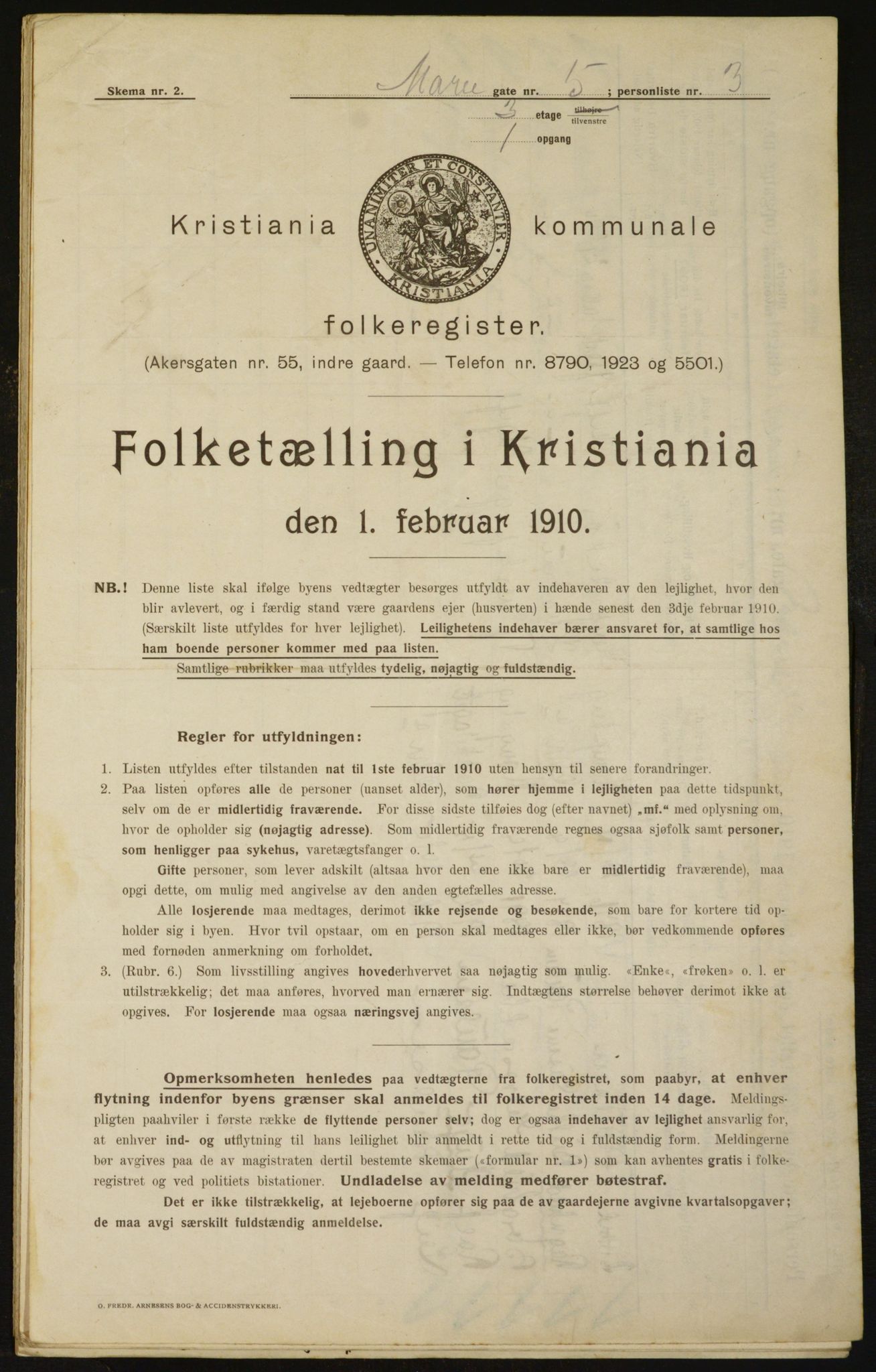 OBA, Municipal Census 1910 for Kristiania, 1910, p. 60747