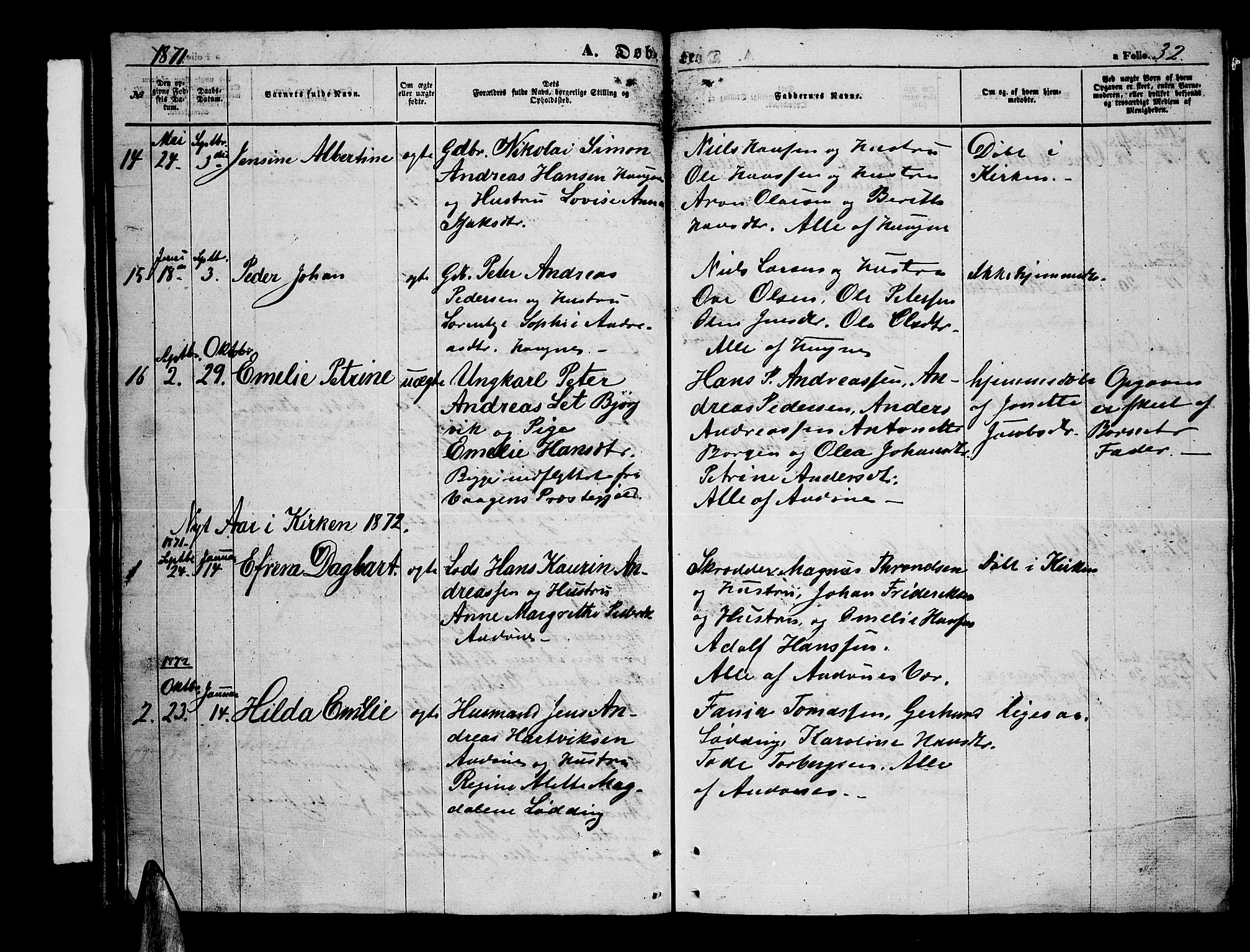 Ministerialprotokoller, klokkerbøker og fødselsregistre - Nordland, SAT/A-1459/899/L1447: Parish register (copy) no. 899C02, 1855-1886, p. 32