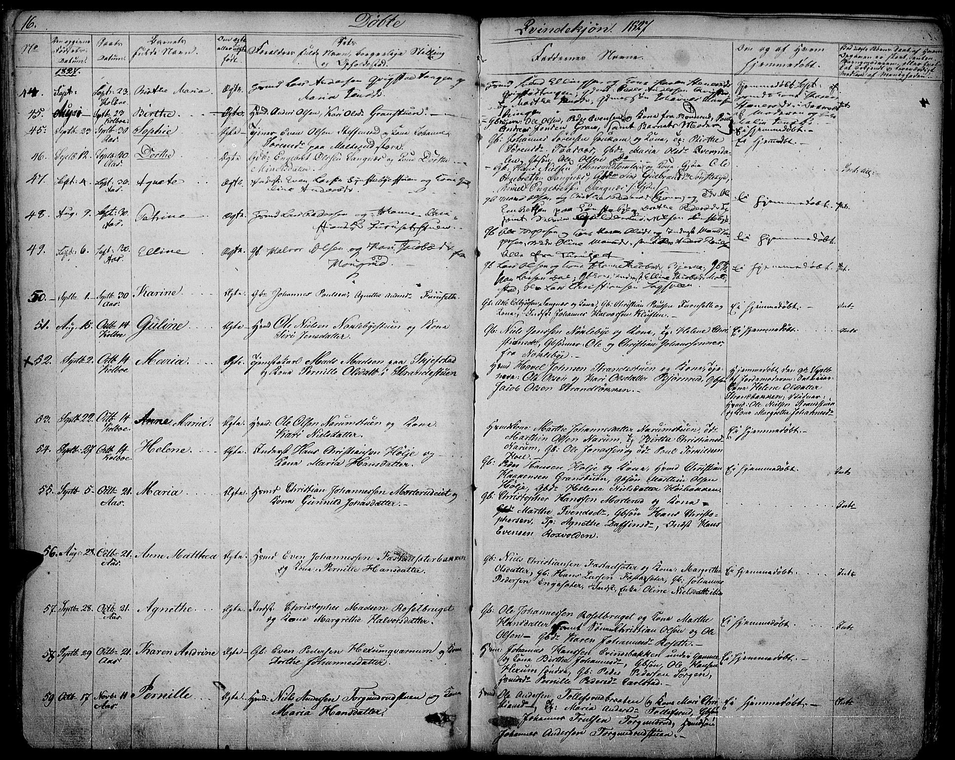 Vestre Toten prestekontor, SAH/PREST-108/H/Ha/Haa/L0002: Parish register (official) no. 2, 1825-1837, p. 16