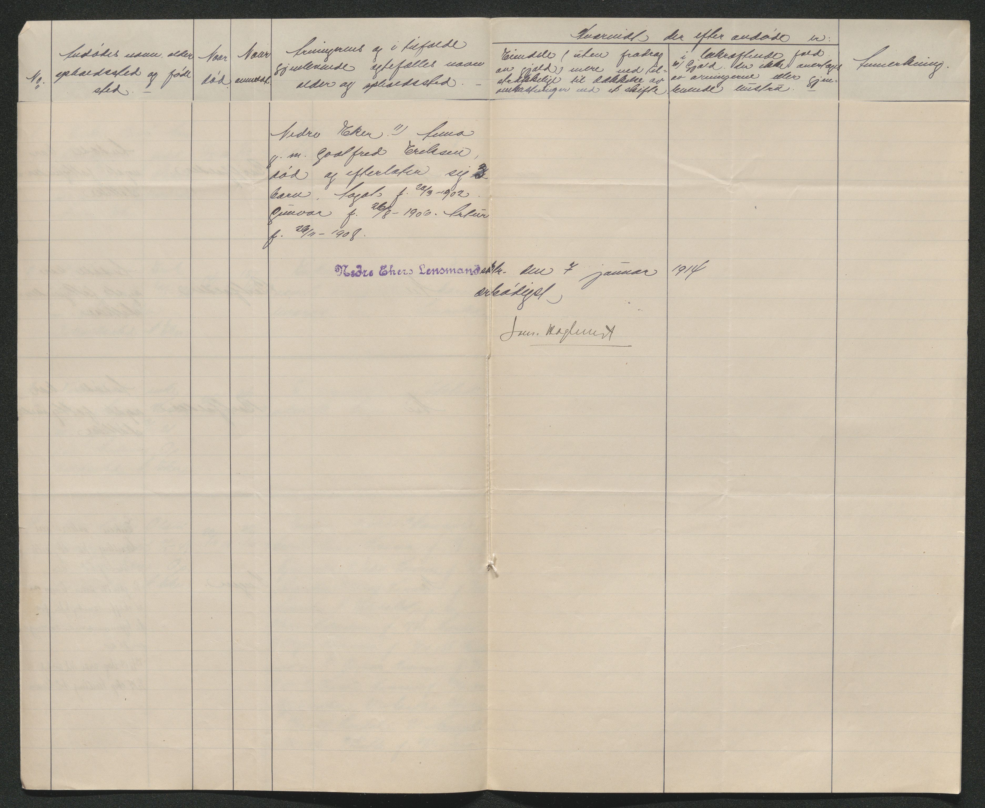 Eiker, Modum og Sigdal sorenskriveri, AV/SAKO-A-123/H/Ha/Hab/L0036: Dødsfallsmeldinger, 1913, p. 235