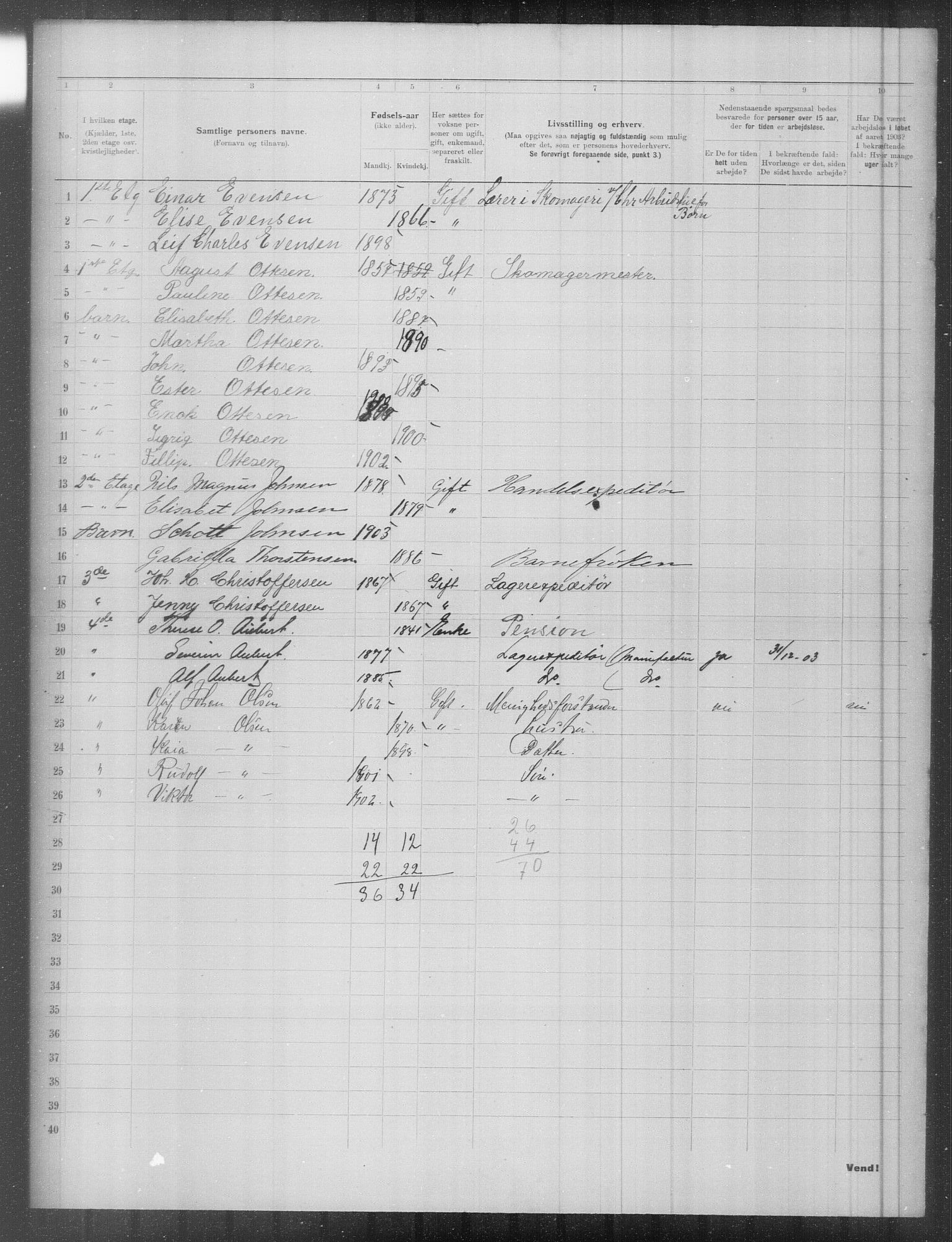 OBA, Municipal Census 1903 for Kristiania, 1903, p. 5217