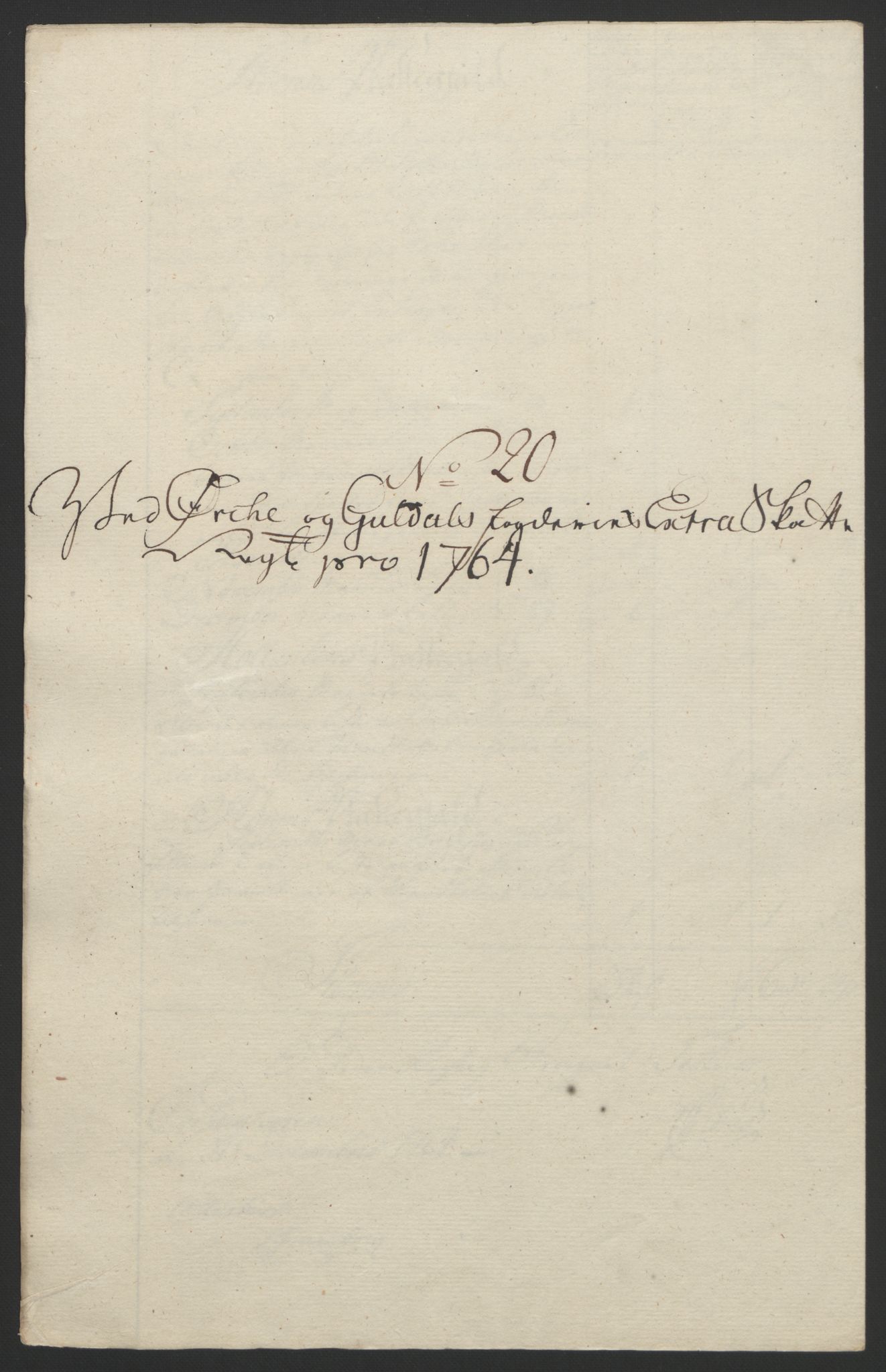 Rentekammeret inntil 1814, Reviderte regnskaper, Fogderegnskap, AV/RA-EA-4092/R60/L4094: Ekstraskatten Orkdal og Gauldal, 1762-1765, p. 204