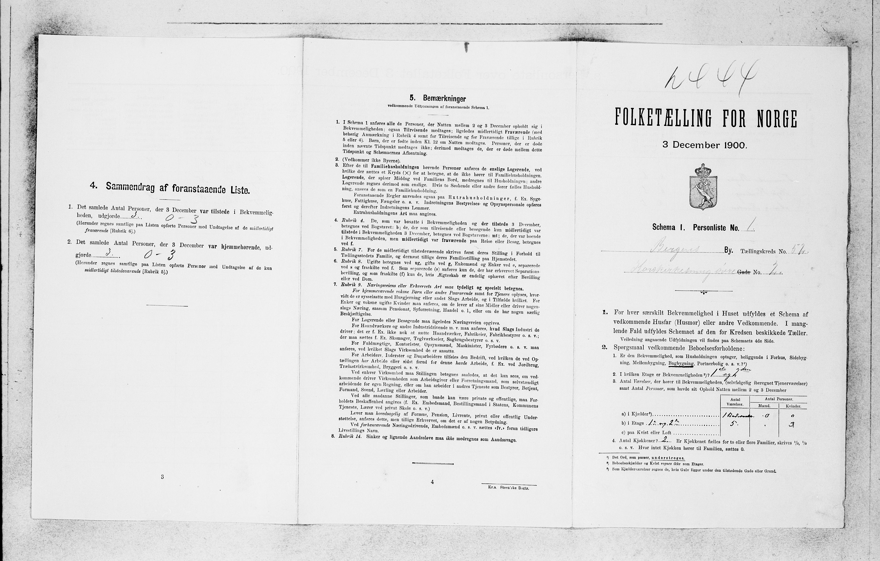 SAB, 1900 census for Bergen, 1900, p. 10247