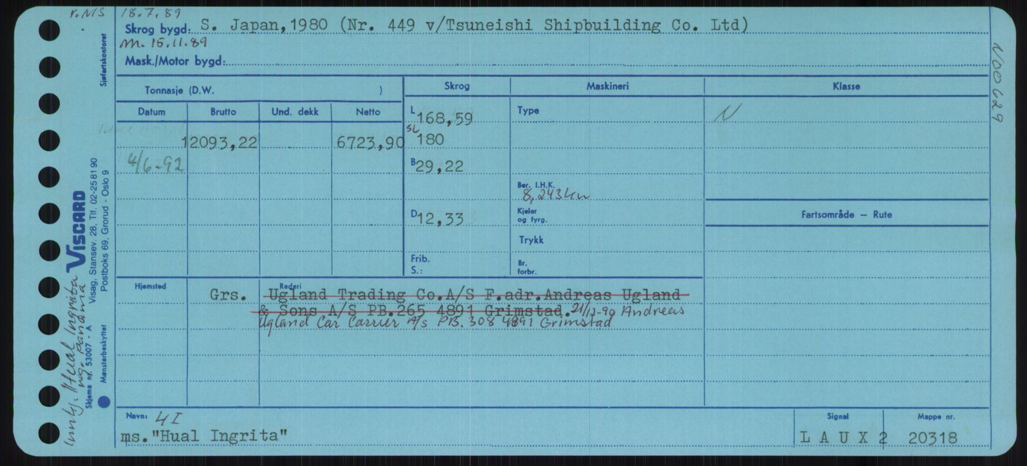 Sjøfartsdirektoratet med forløpere, Skipsmålingen, RA/S-1627/H/Ha/L0003/0001: Fartøy, Hilm-Mar / Fartøy, Hilm-Kol, p. 101