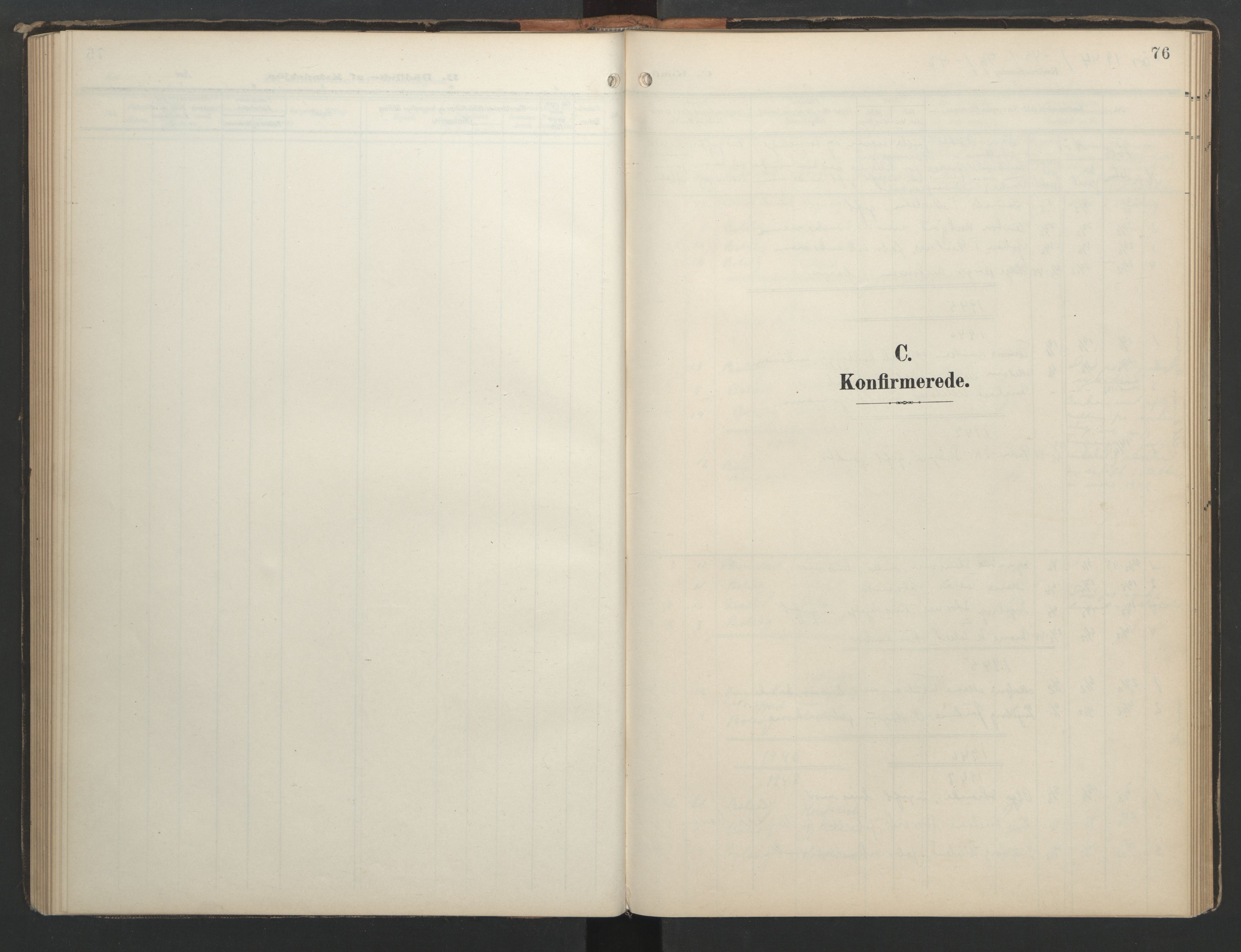 Ministerialprotokoller, klokkerbøker og fødselsregistre - Møre og Romsdal, SAT/A-1454/556/L0677: Parish register (copy) no. 556C01, 1907-1953, p. 76