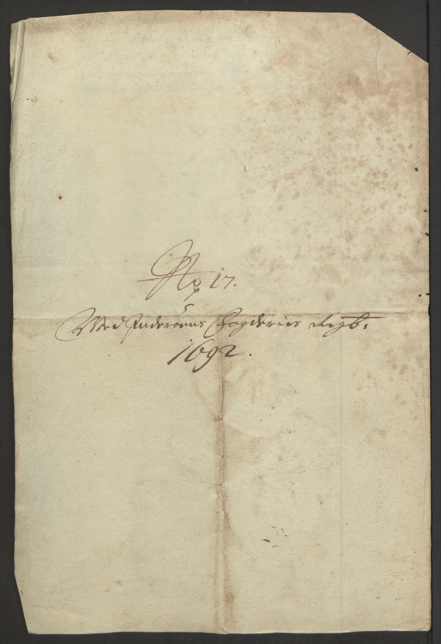 Rentekammeret inntil 1814, Reviderte regnskaper, Fogderegnskap, AV/RA-EA-4092/R63/L4308: Fogderegnskap Inderøy, 1692-1694, p. 273