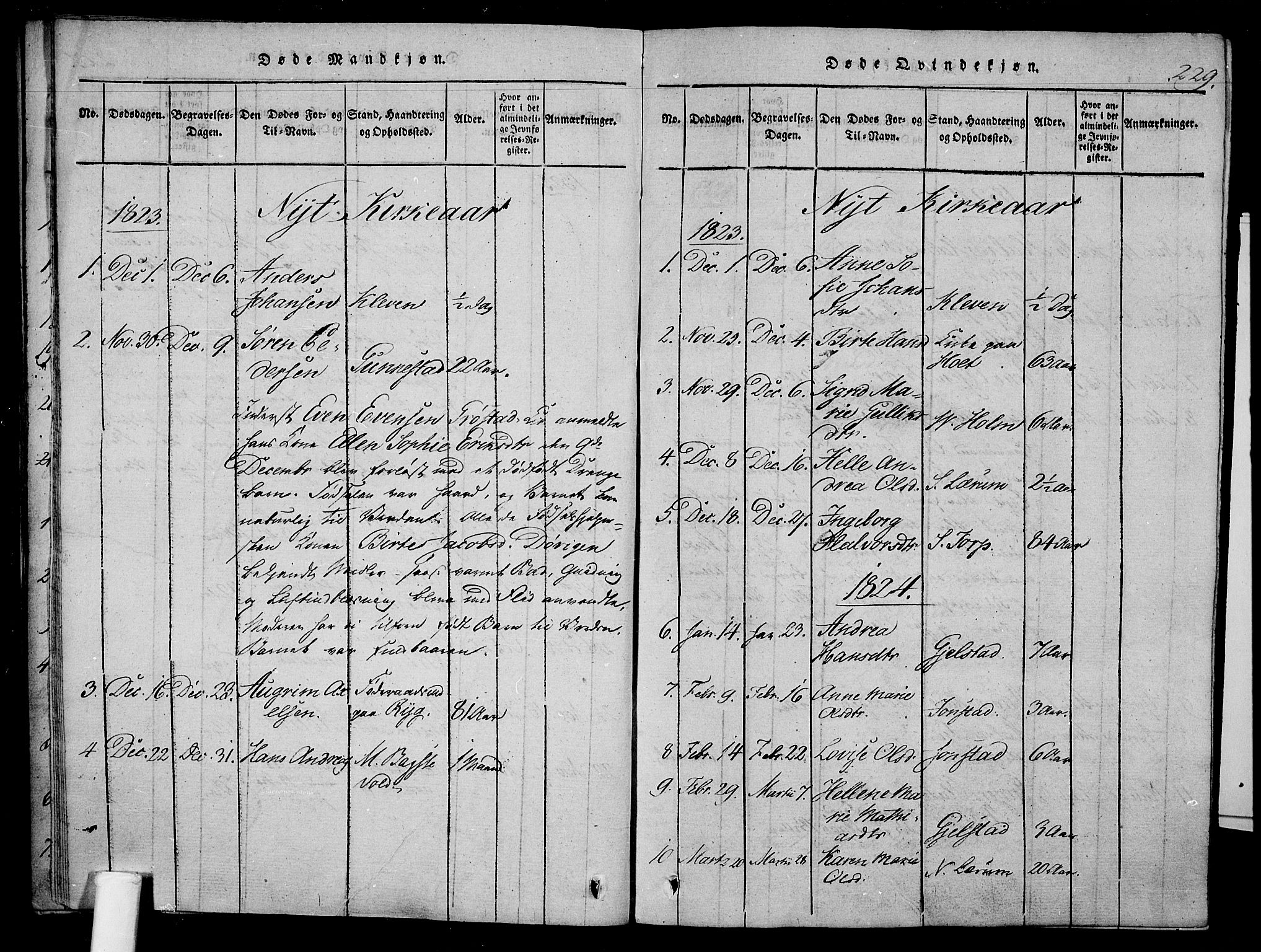 Våle kirkebøker, SAKO/A-334/F/Fa/L0007: Parish register (official) no. I 7, 1814-1824, p. 228-229