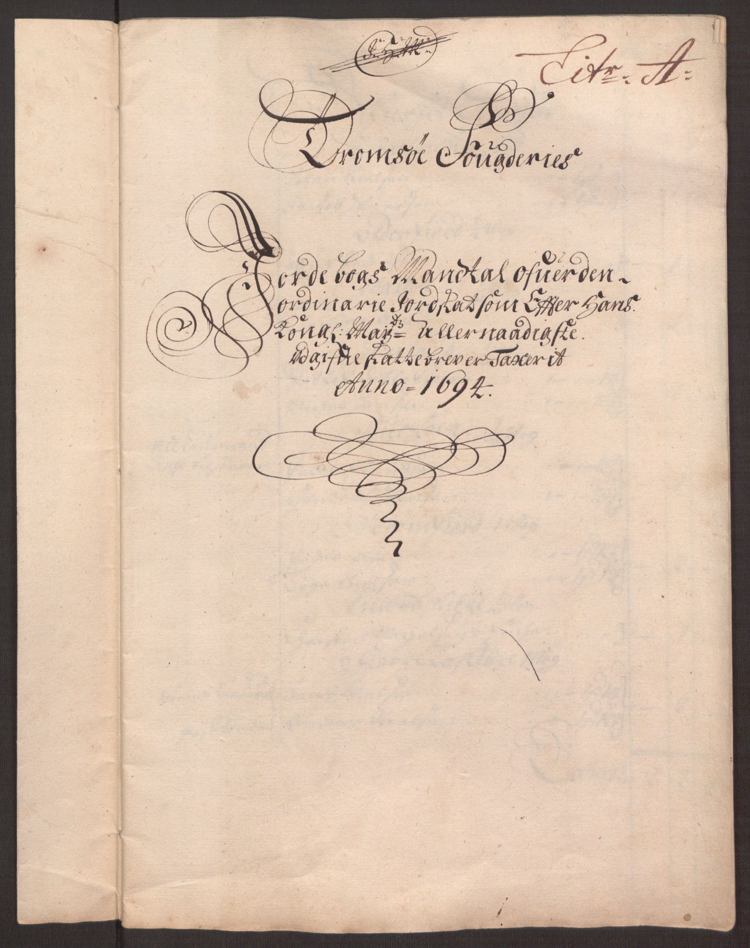 Rentekammeret inntil 1814, Reviderte regnskaper, Fogderegnskap, RA/EA-4092/R68/L4753: Fogderegnskap Senja og Troms, 1694-1696, p. 179