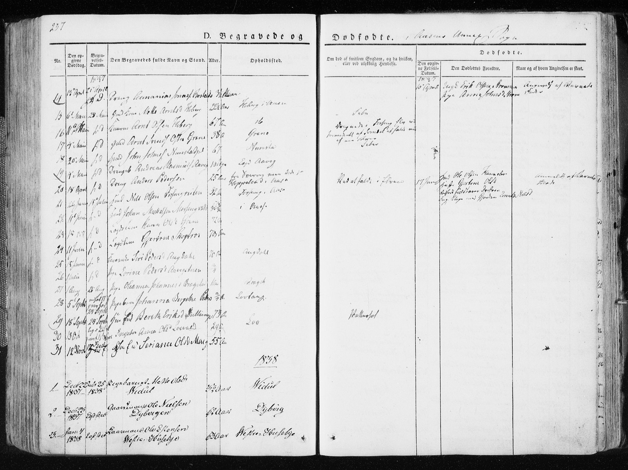 Ministerialprotokoller, klokkerbøker og fødselsregistre - Nord-Trøndelag, SAT/A-1458/713/L0114: Parish register (official) no. 713A05, 1827-1839, p. 237