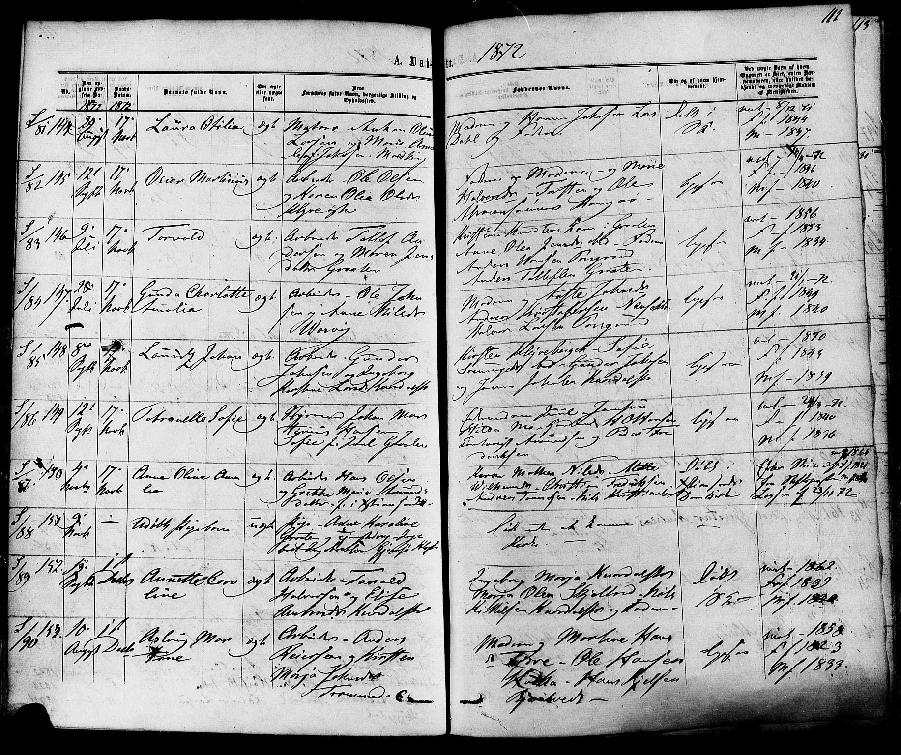 Solum kirkebøker, AV/SAKO-A-306/F/Fa/L0008: Parish register (official) no. I 8, 1865-1876, p. 112