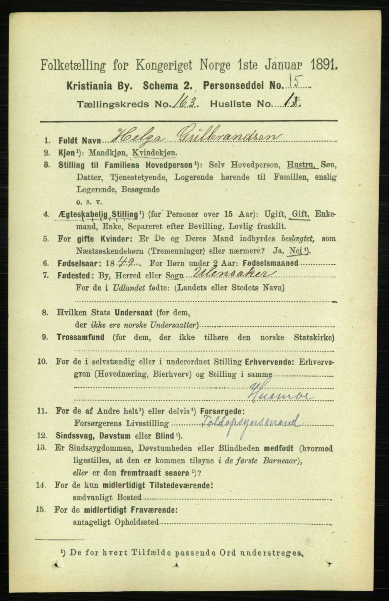 RA, 1891 census for 0301 Kristiania, 1891, p. 93503