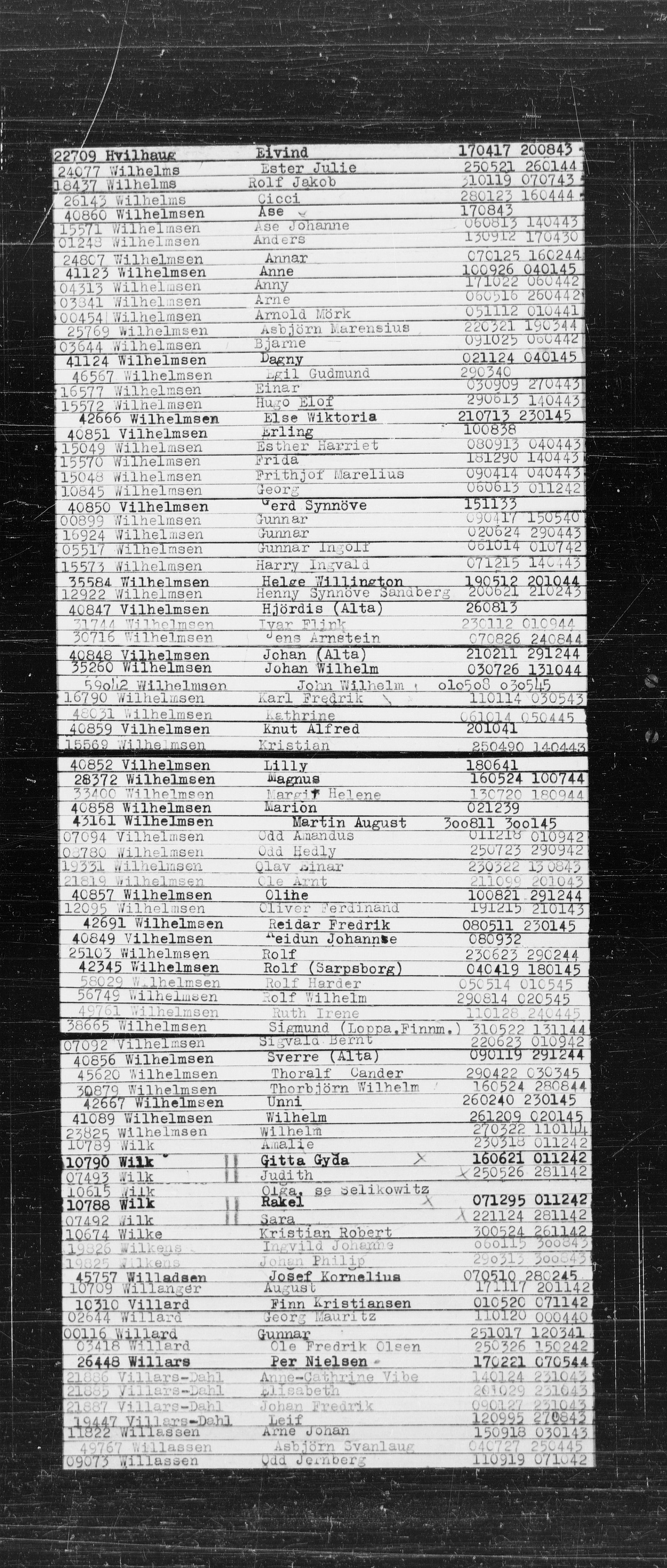 Den Kgl. Norske Legasjons Flyktningskontor, RA/S-6753/V/Va/L0022: Kjesäterkartoteket.  Alfabetisk register, A-Å., 1940-1945, p. 930
