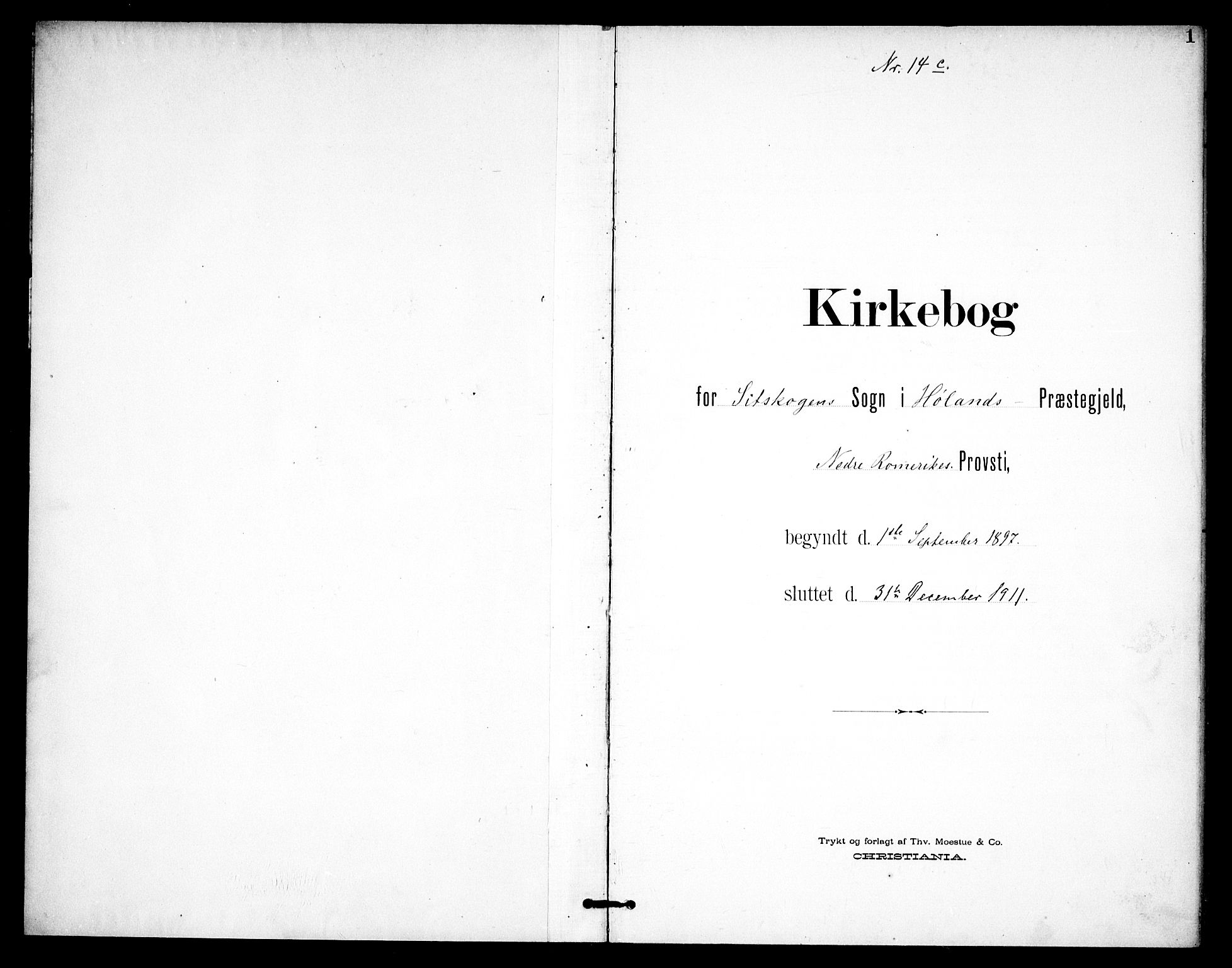 Høland prestekontor Kirkebøker, SAO/A-10346a/F/Fc/L0003: Parish register (official) no. III 3, 1897-1911, p. 1