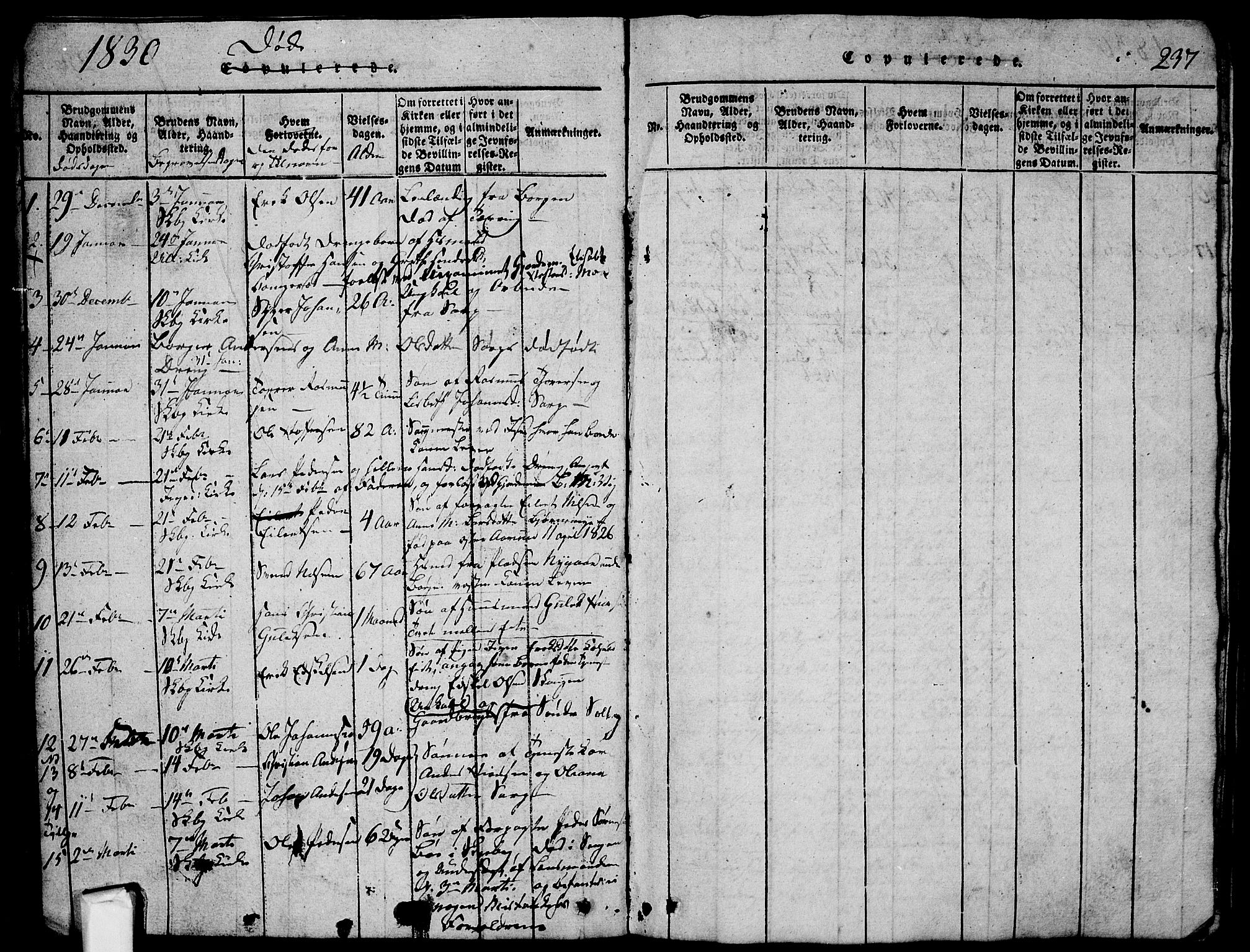 Skjeberg prestekontor Kirkebøker, AV/SAO-A-10923/G/Ga/L0001: Parish register (copy) no. I 1, 1815-1830, p. 237