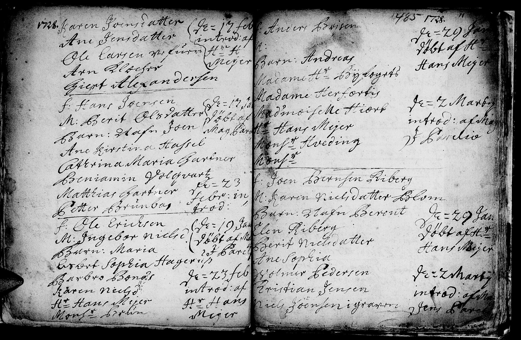 Ministerialprotokoller, klokkerbøker og fødselsregistre - Sør-Trøndelag, SAT/A-1456/601/L0035: Parish register (official) no. 601A03, 1713-1728, p. 485