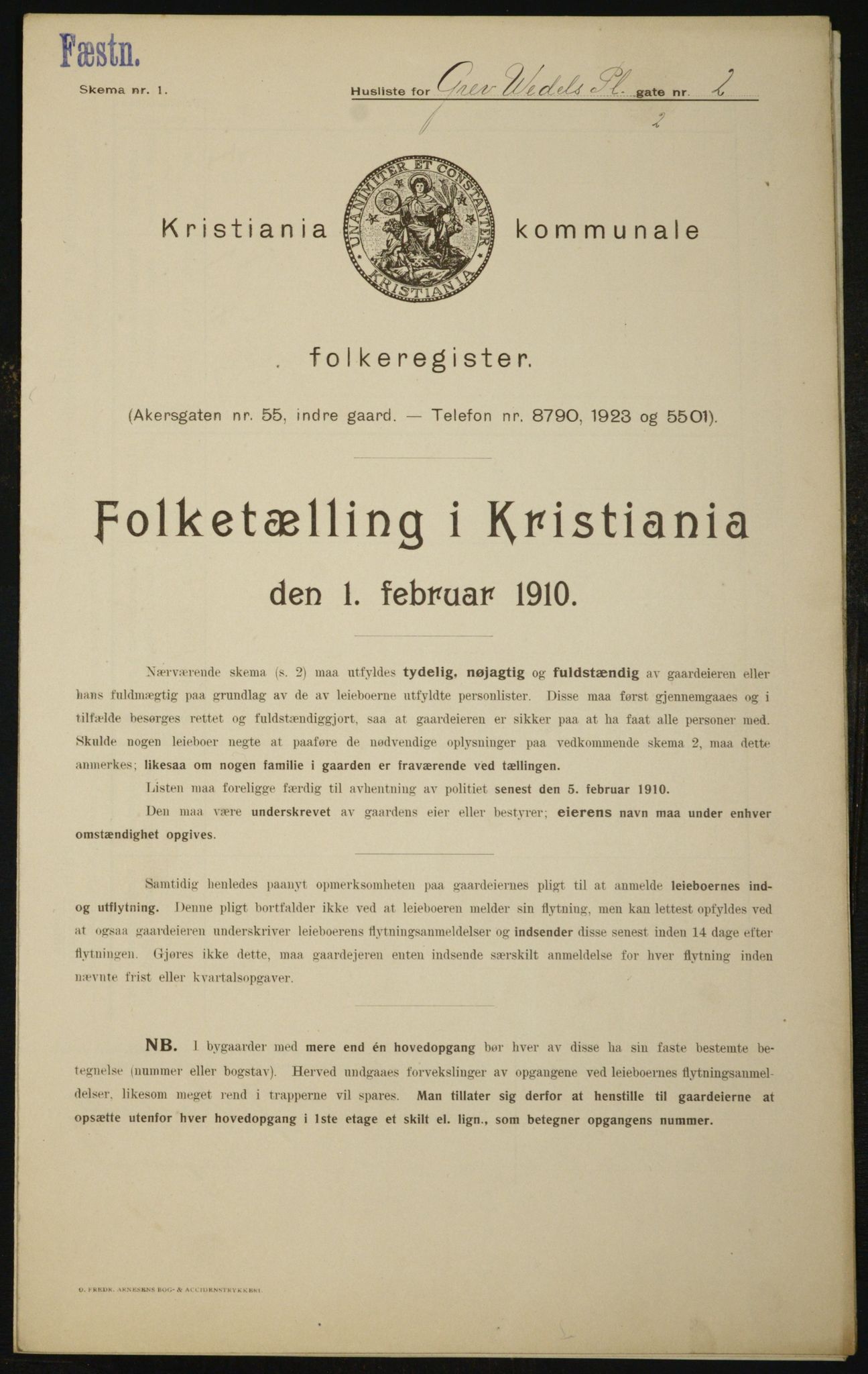 OBA, Municipal Census 1910 for Kristiania, 1910, p. 28375