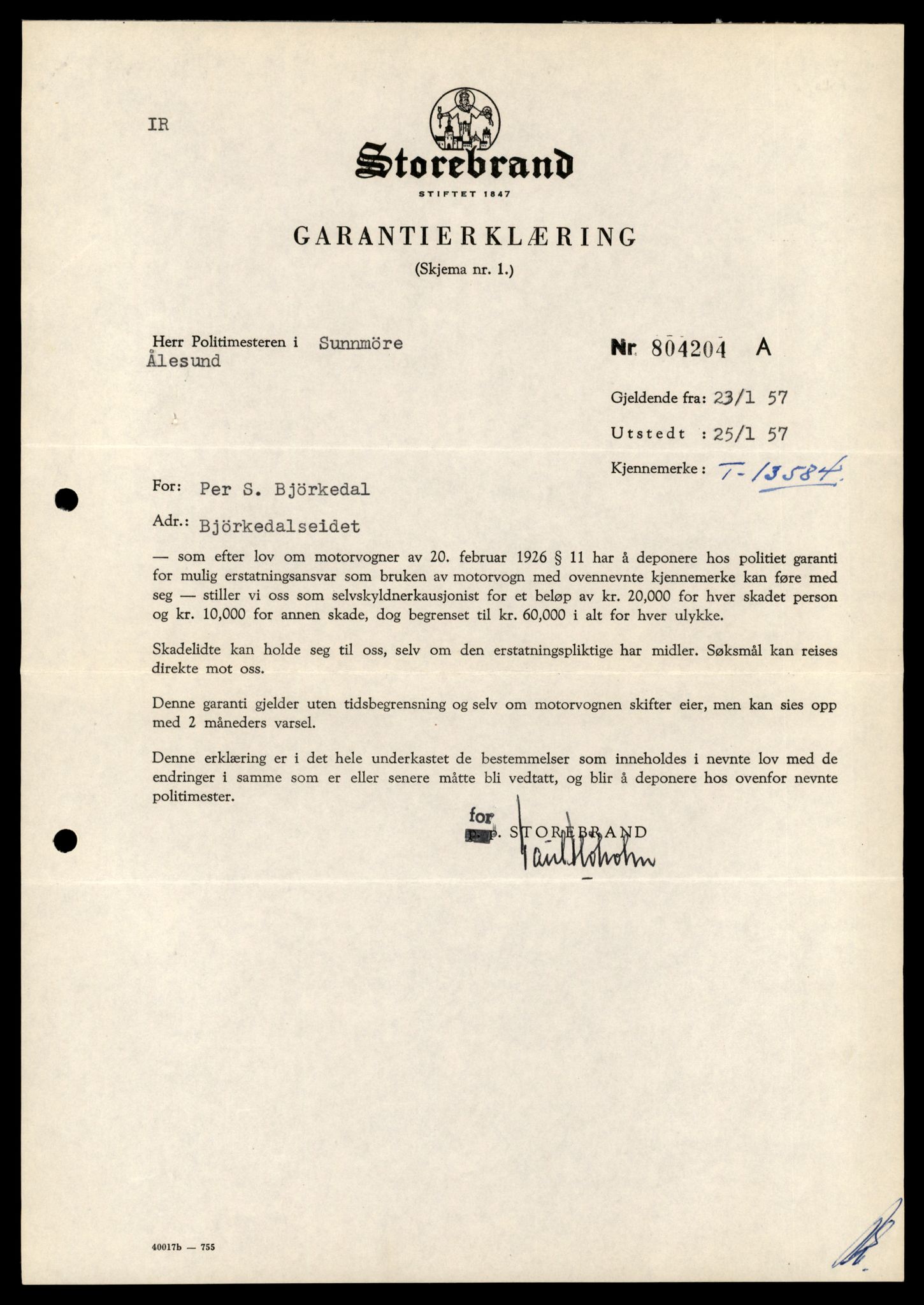 Møre og Romsdal vegkontor - Ålesund trafikkstasjon, AV/SAT-A-4099/F/Fe/L0039: Registreringskort for kjøretøy T 13361 - T 13530, 1927-1998, p. 387