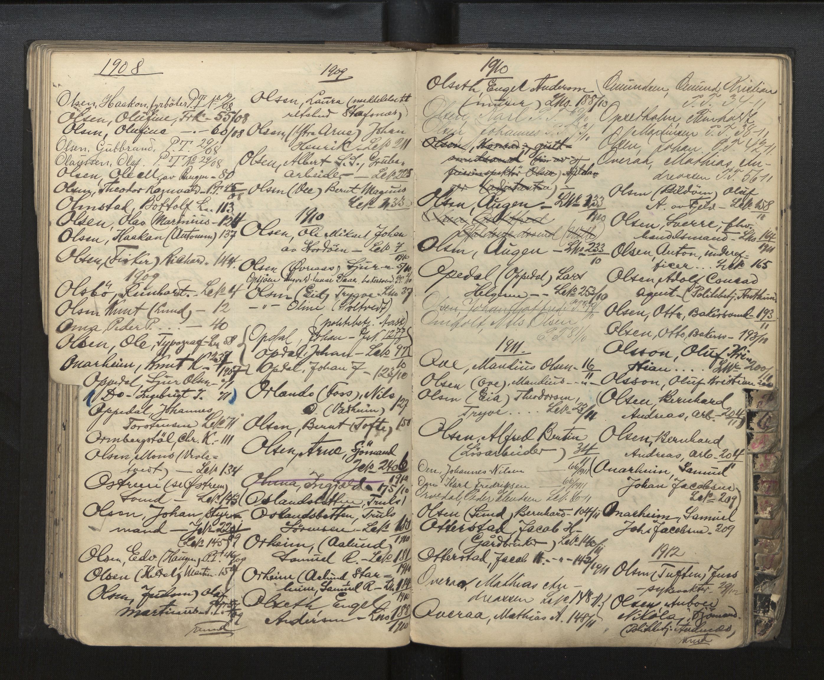 Bergen politikammer / politidistrikt, SAB/A-60401/J.a/J.ac/L0002: Emigrantforbudsregister, 1894-1920