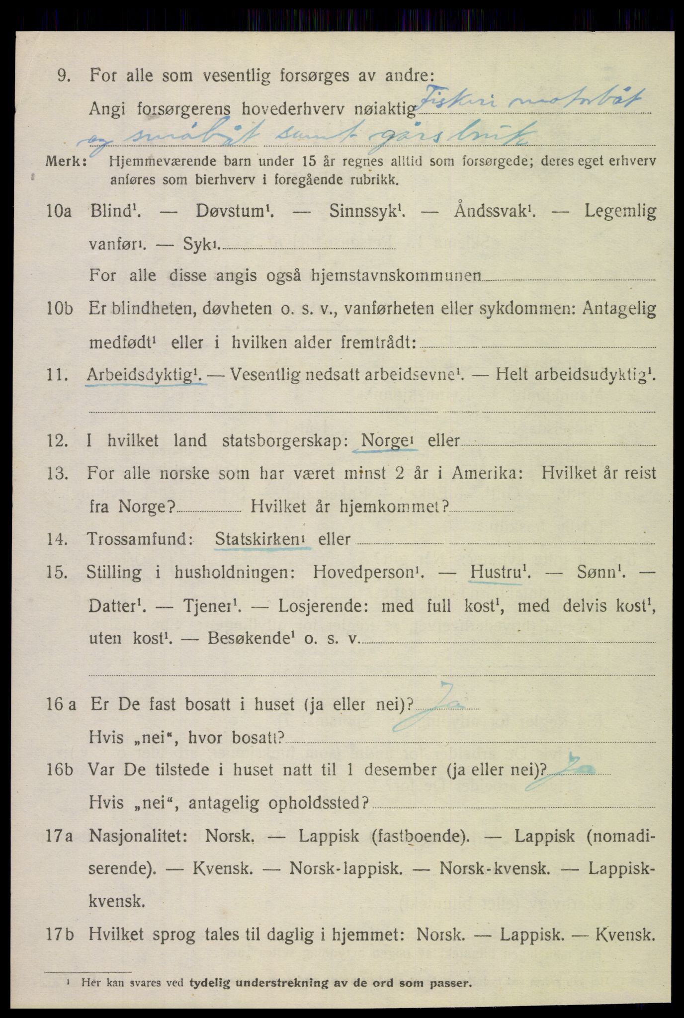 SAT, 1920 census for Træna, 1920, p. 417