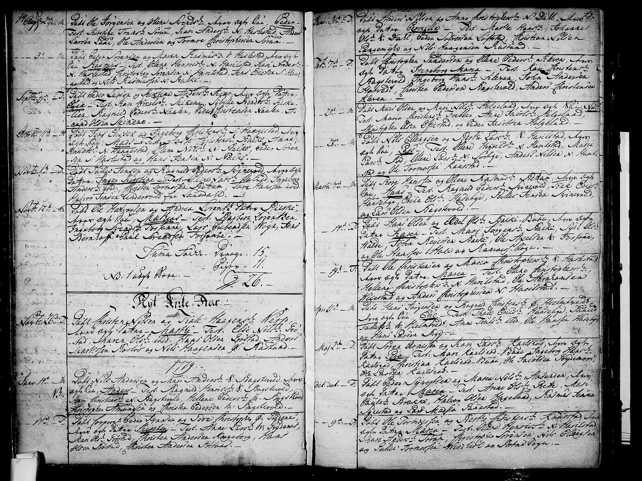 Våle kirkebøker, SAKO/A-334/F/Fa/L0005: Parish register (official) no. I 5, 1773-1808, p. 14-15