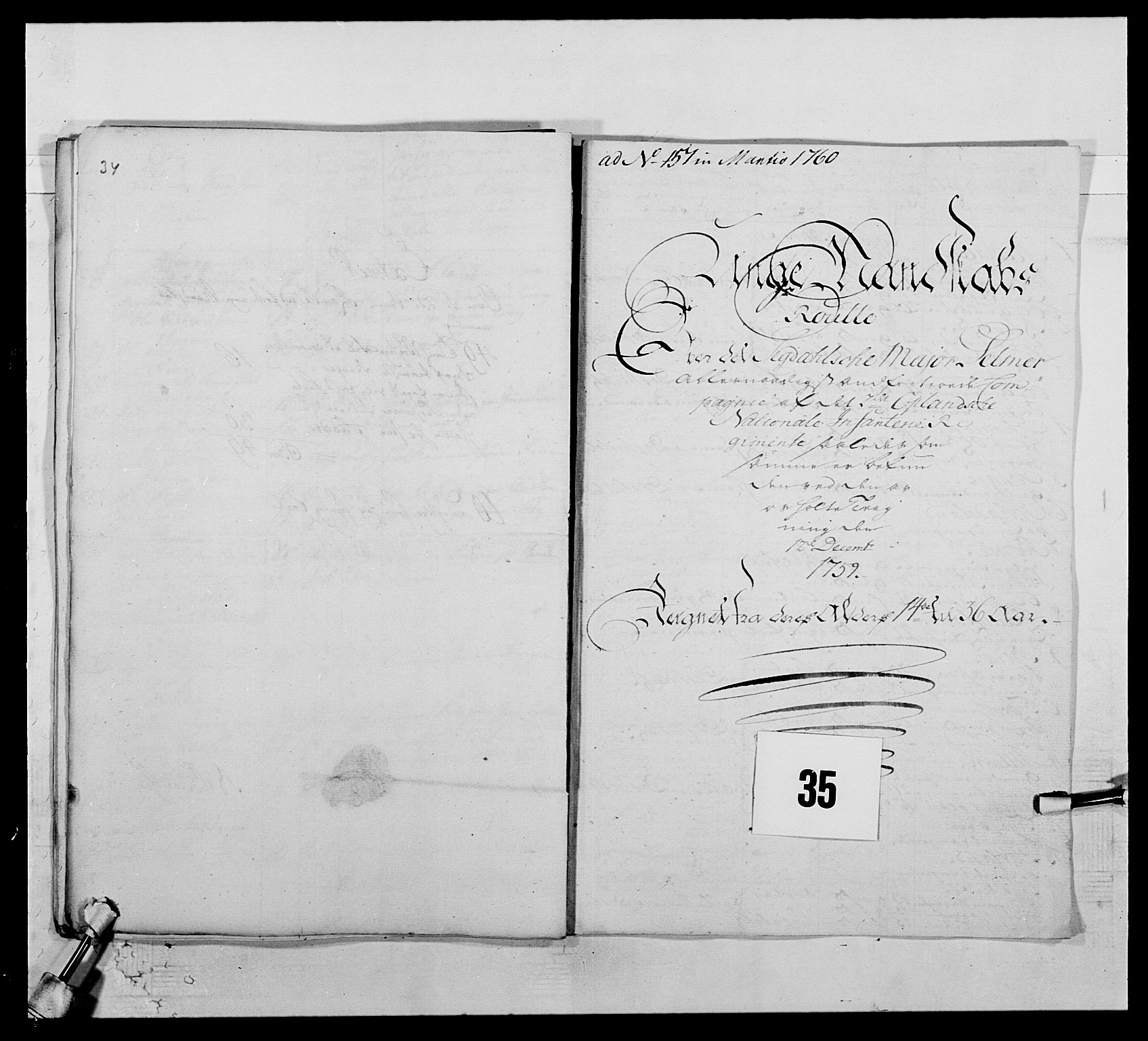 Kommanderende general (KG I) med Det norske krigsdirektorium, AV/RA-EA-5419/E/Ea/L0506: 2. Opplandske regiment, 1756-1765, p. 322