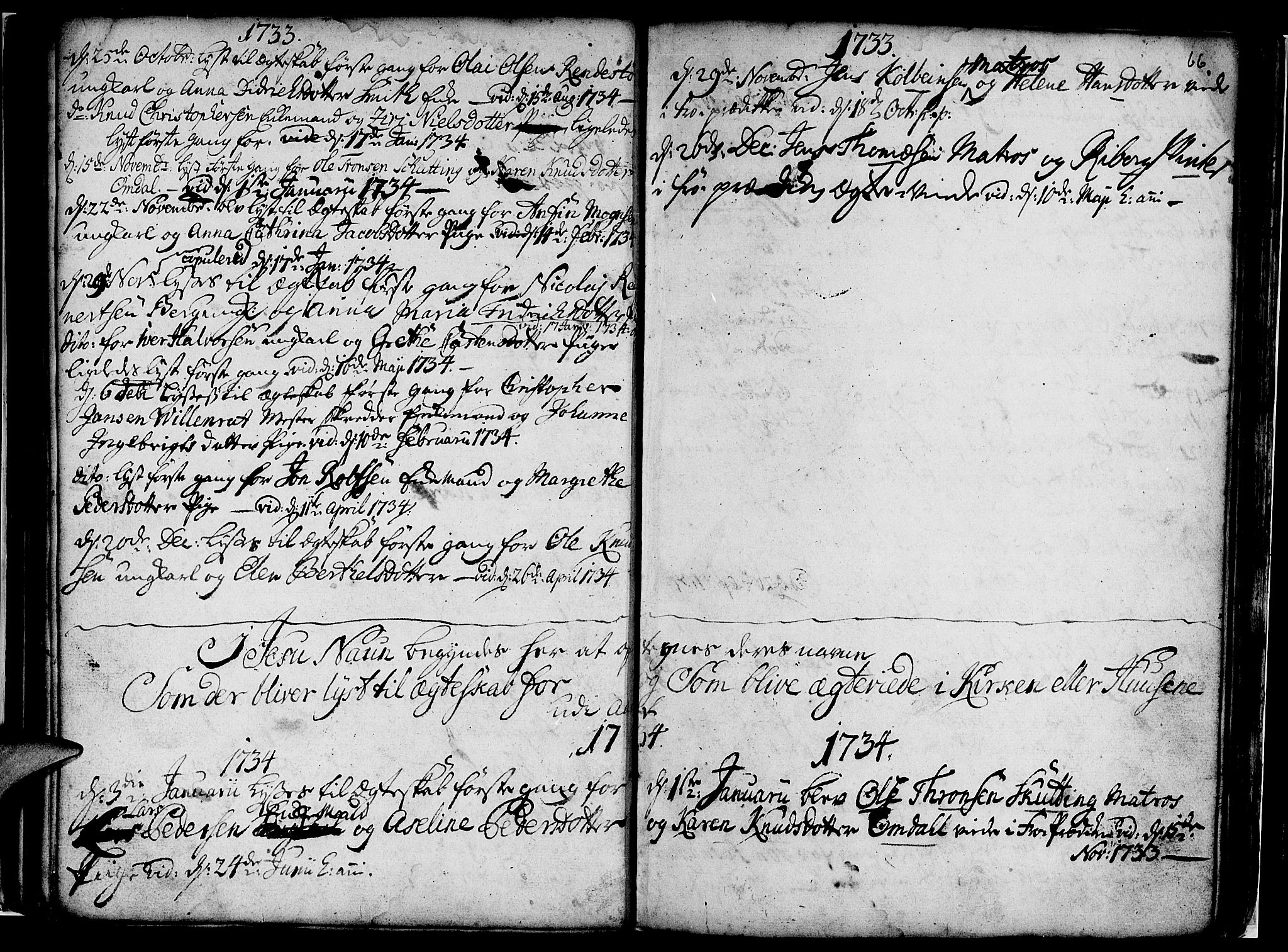 Nykirken Sokneprestembete, AV/SAB-A-77101/H/Haa/L0007: Parish register (official) no. A 7, 1719-1781, p. 66