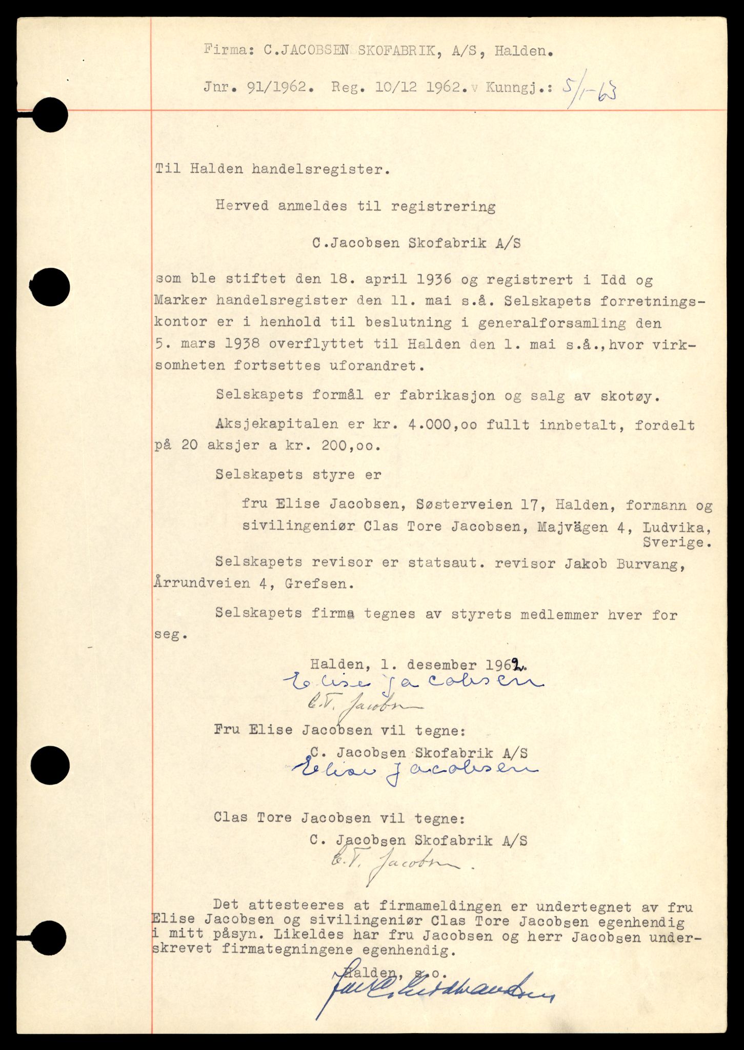 Halden tingrett, AV/SAT-A-10067/K/Kb/Kba/L0015: Aksjeselskap, J-Li, 1944-1990