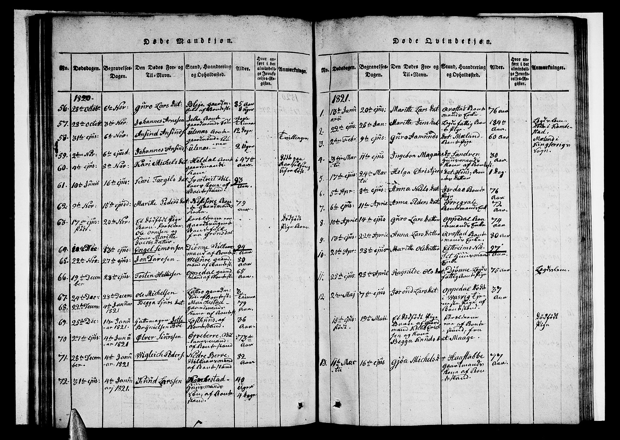 Ullensvang sokneprestembete, AV/SAB-A-78701/H/Haa: Parish register (official) no. A 9, 1819-1826