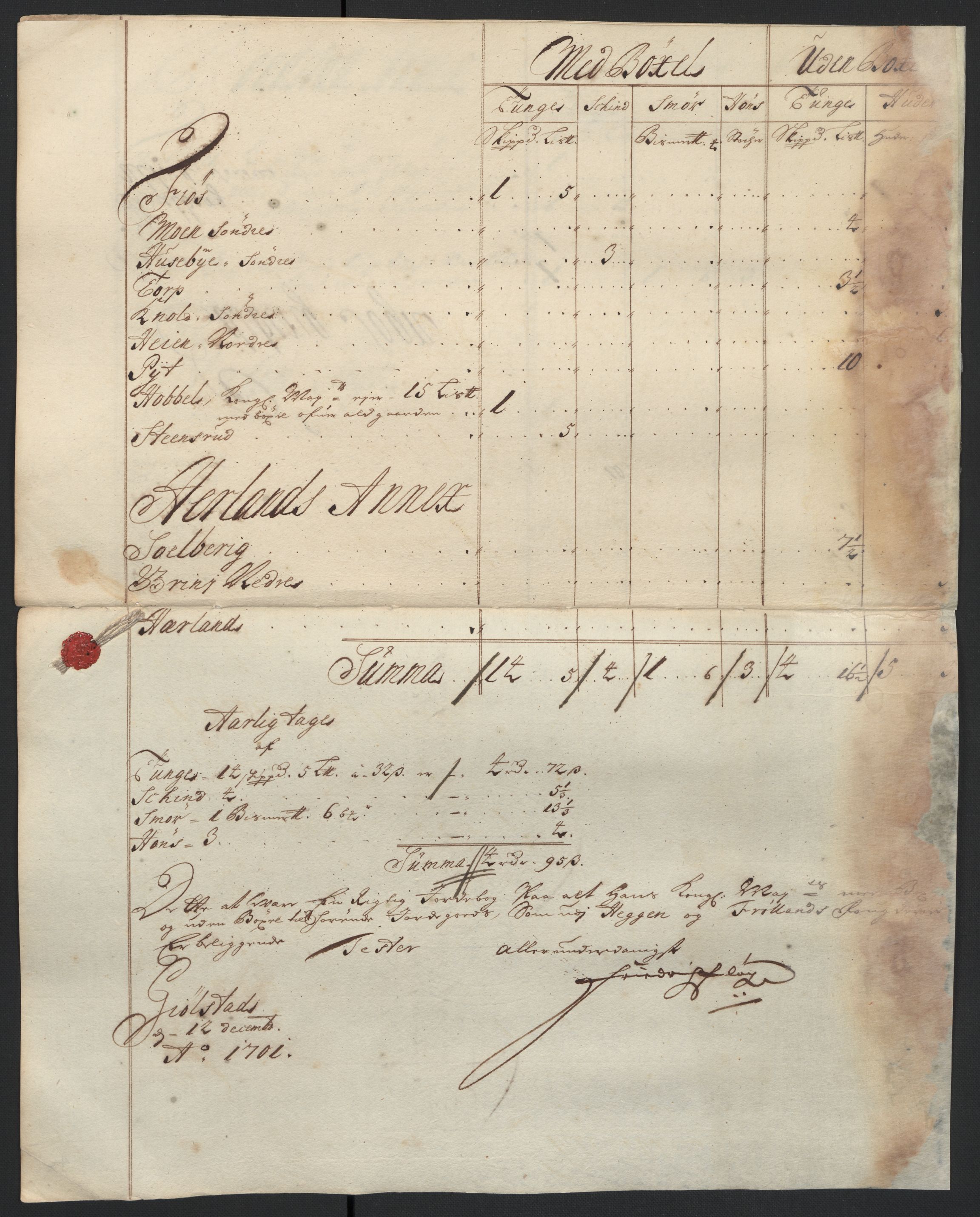 Rentekammeret inntil 1814, Reviderte regnskaper, Fogderegnskap, AV/RA-EA-4092/R07/L0292: Fogderegnskap Rakkestad, Heggen og Frøland, 1701, p. 26