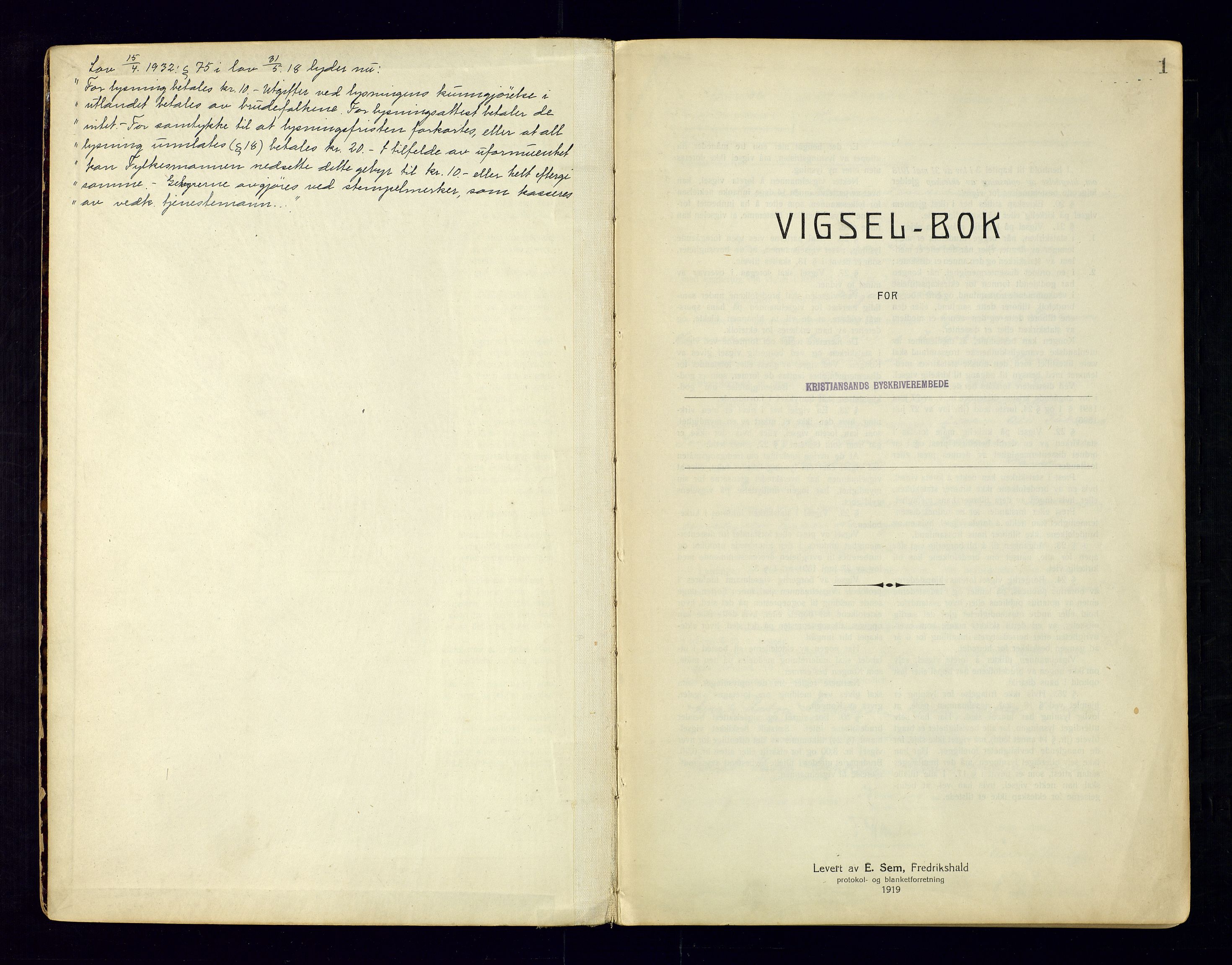 Kristiansand byrett - 2, SAK/1223-0002/I/Ib/L0147/0002: Vielsesprotokoller / Vigselbok, 1936-1941, p. 2