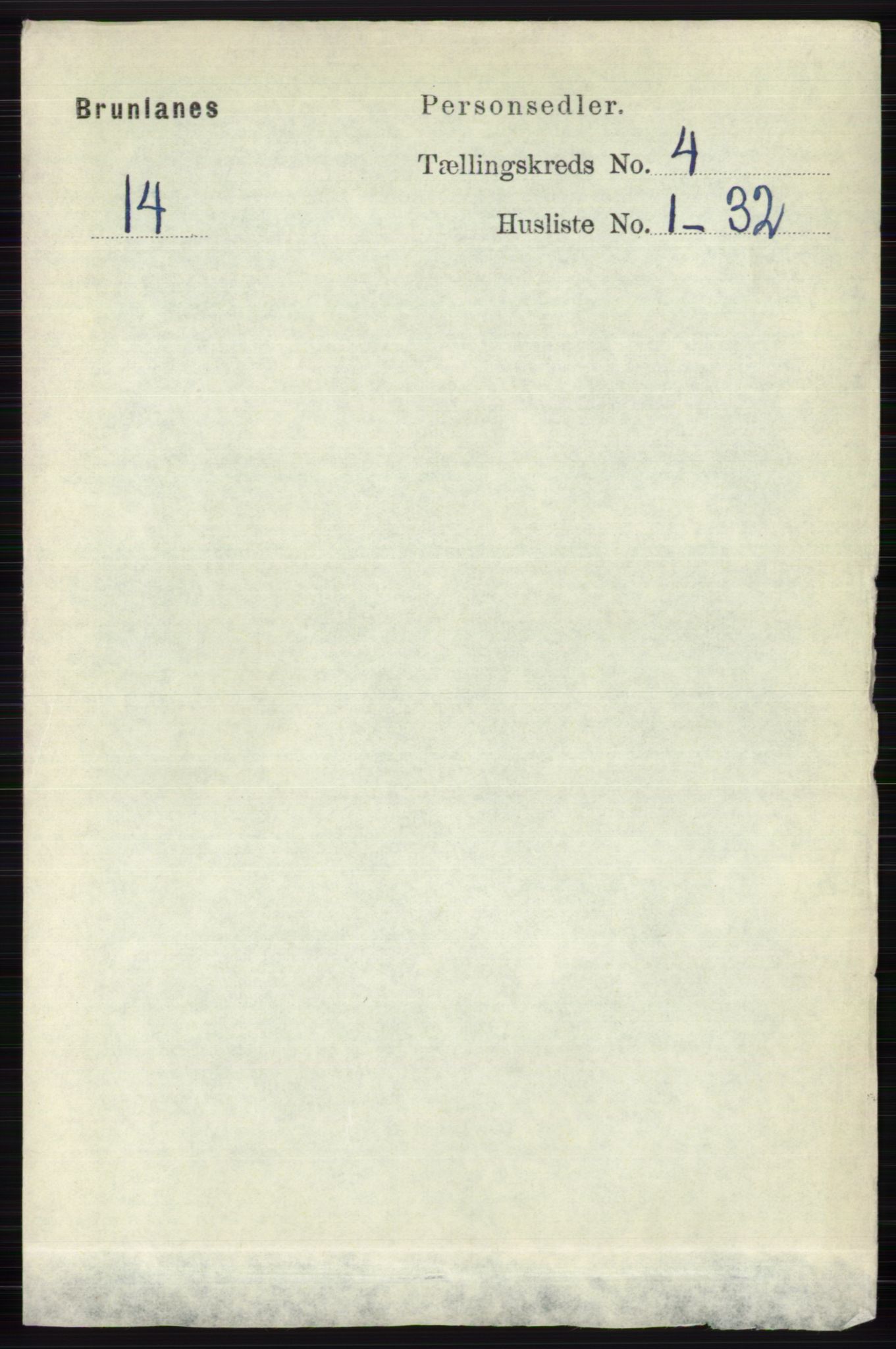 RA, 1891 census for 0726 Brunlanes, 1891, p. 1825