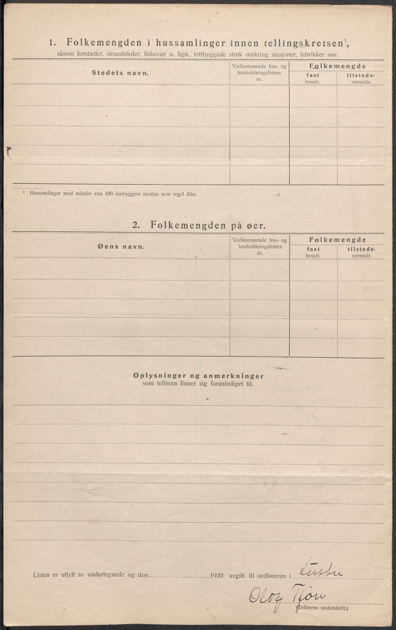 SAB, 1920 census for Luster, 1920, p. 15