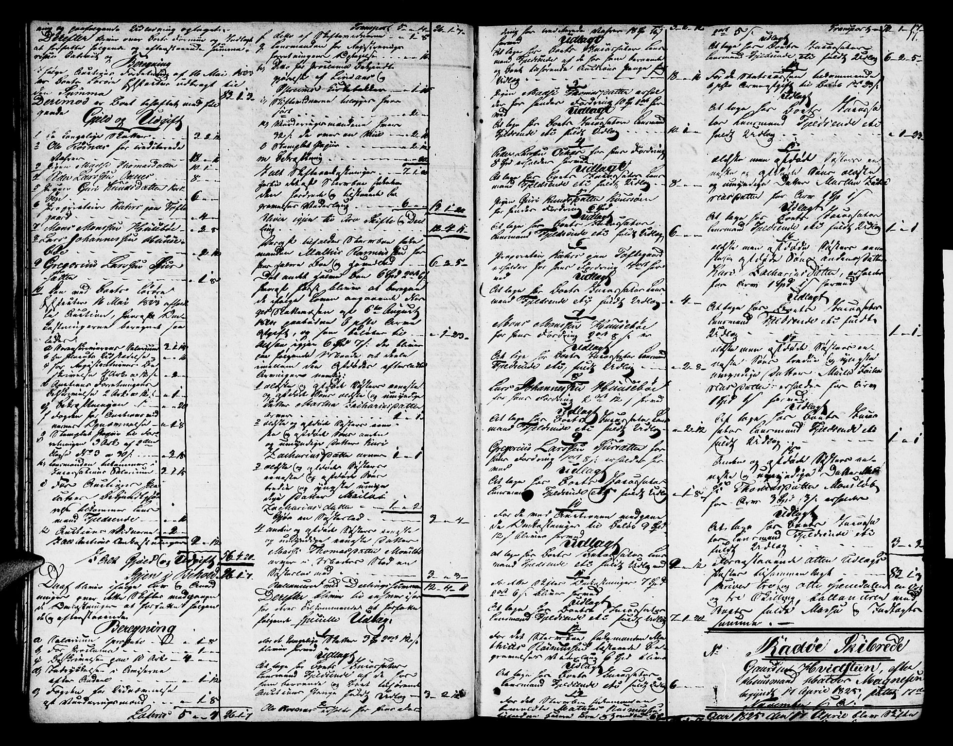 Nordhordland sorenskrivar, AV/SAB-A-2901/1/H/Ha/L0016: Skifteprotokollar Nordhordland , 1825-1827, p. 16b-17a