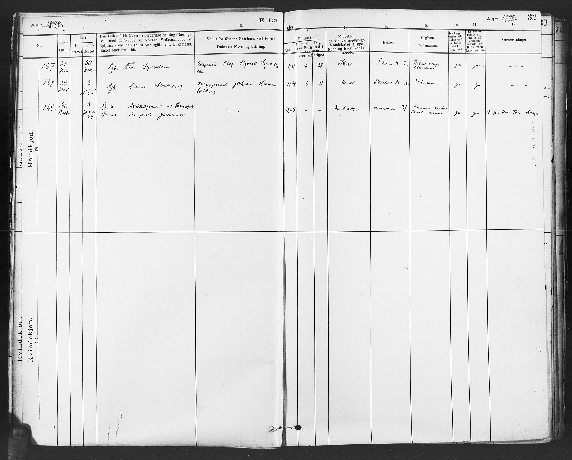 Paulus prestekontor Kirkebøker, AV/SAO-A-10871/F/Fa/L0012: Parish register (official) no. 12, 1897-1908, p. 32