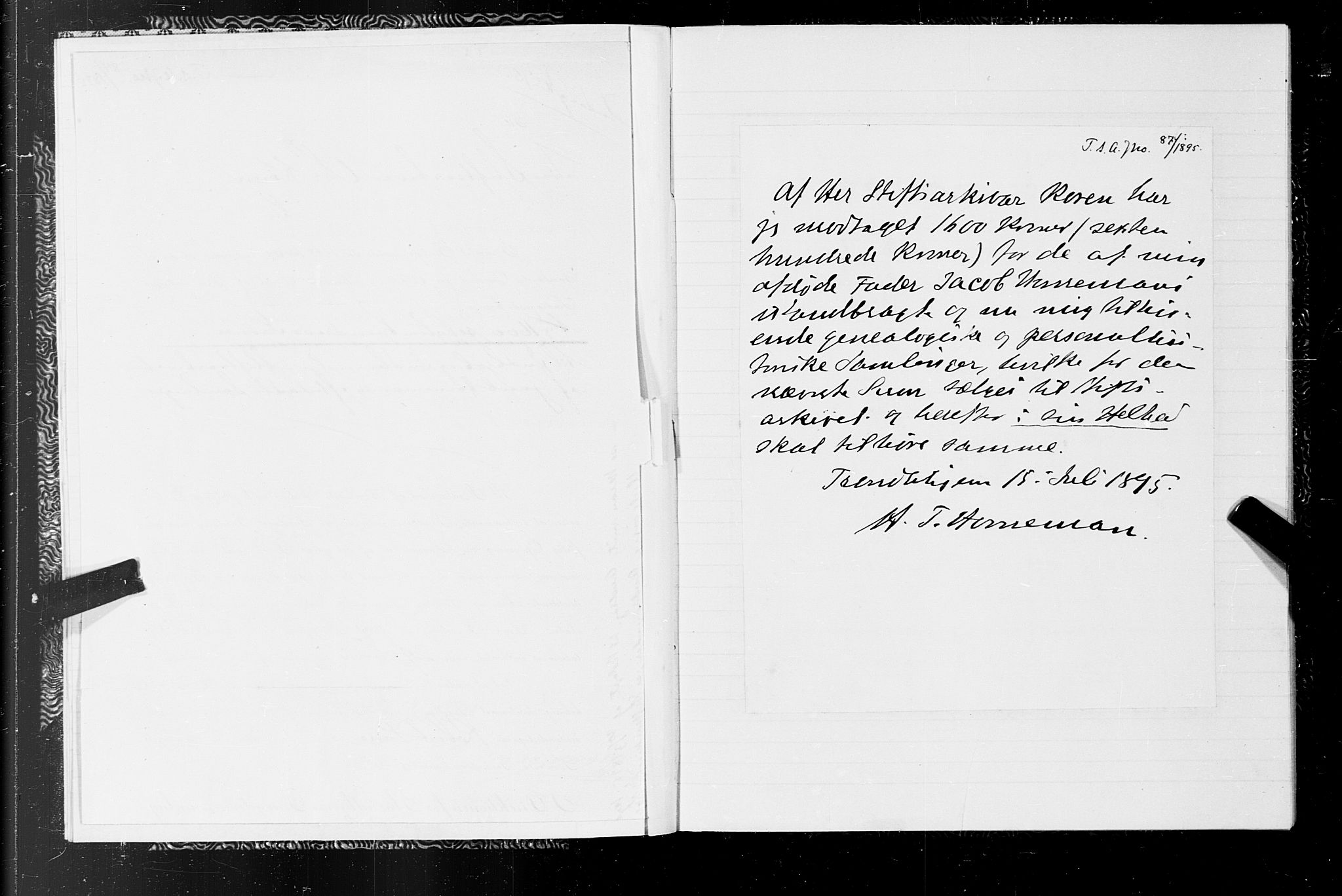 Hornemans samlinger, SAT/PA-X/A/L0018: Alfabetisk fortegnelse, 1600-1886