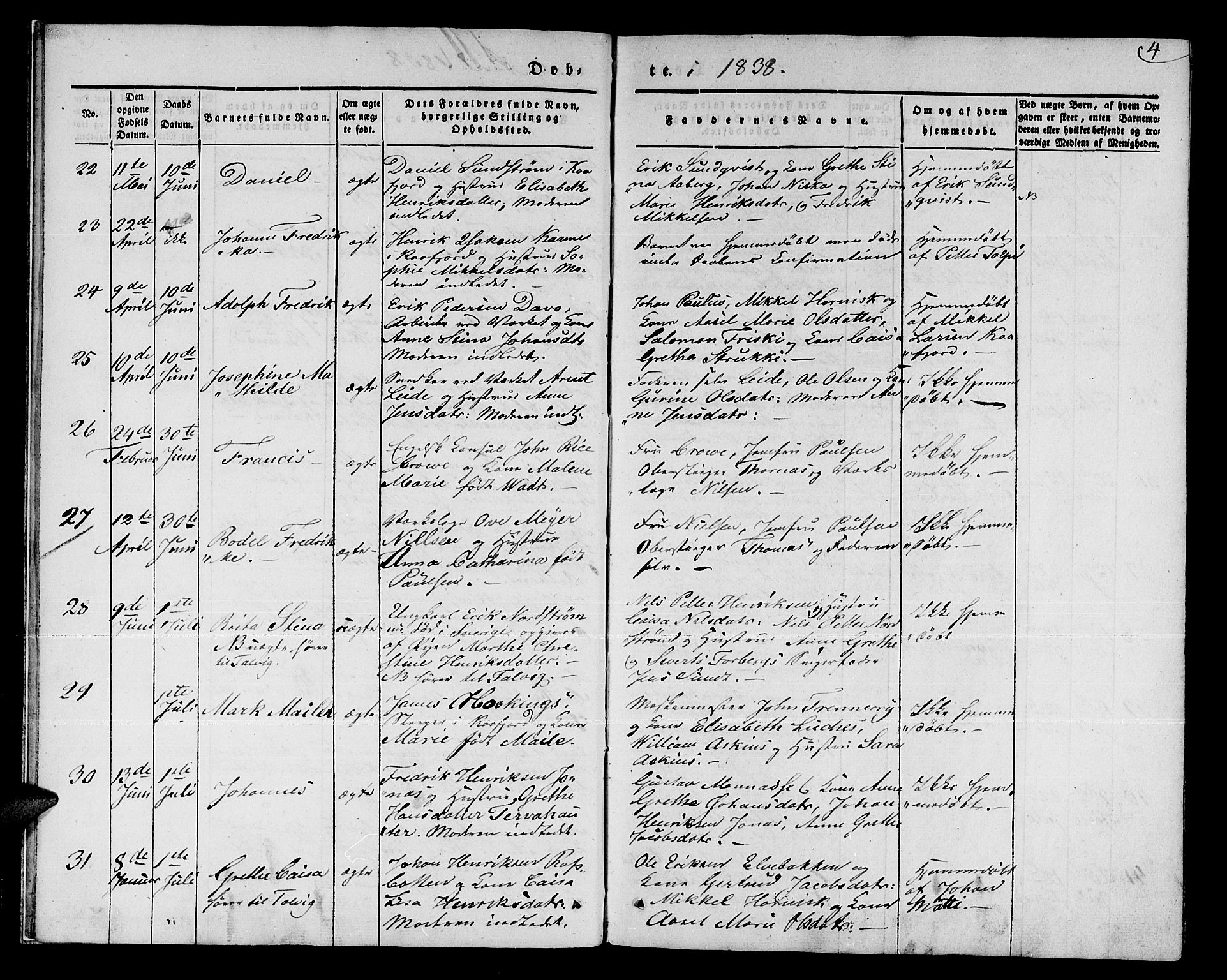 Talvik sokneprestkontor, SATØ/S-1337/H/Ha/L0015kirke: Parish register (official) no. 15, 1837-1847, p. 4