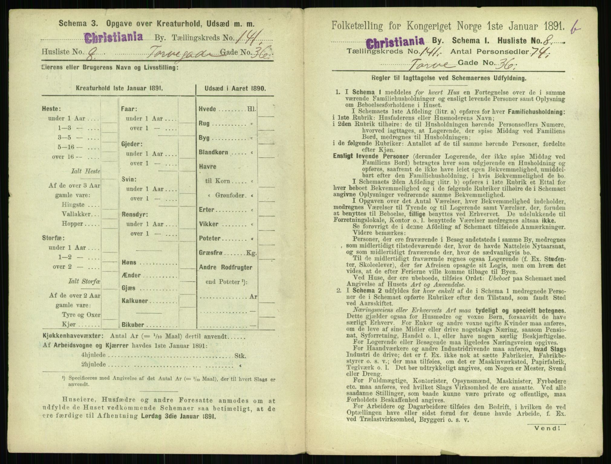 RA, 1891 census for 0301 Kristiania, 1891, p. 77965