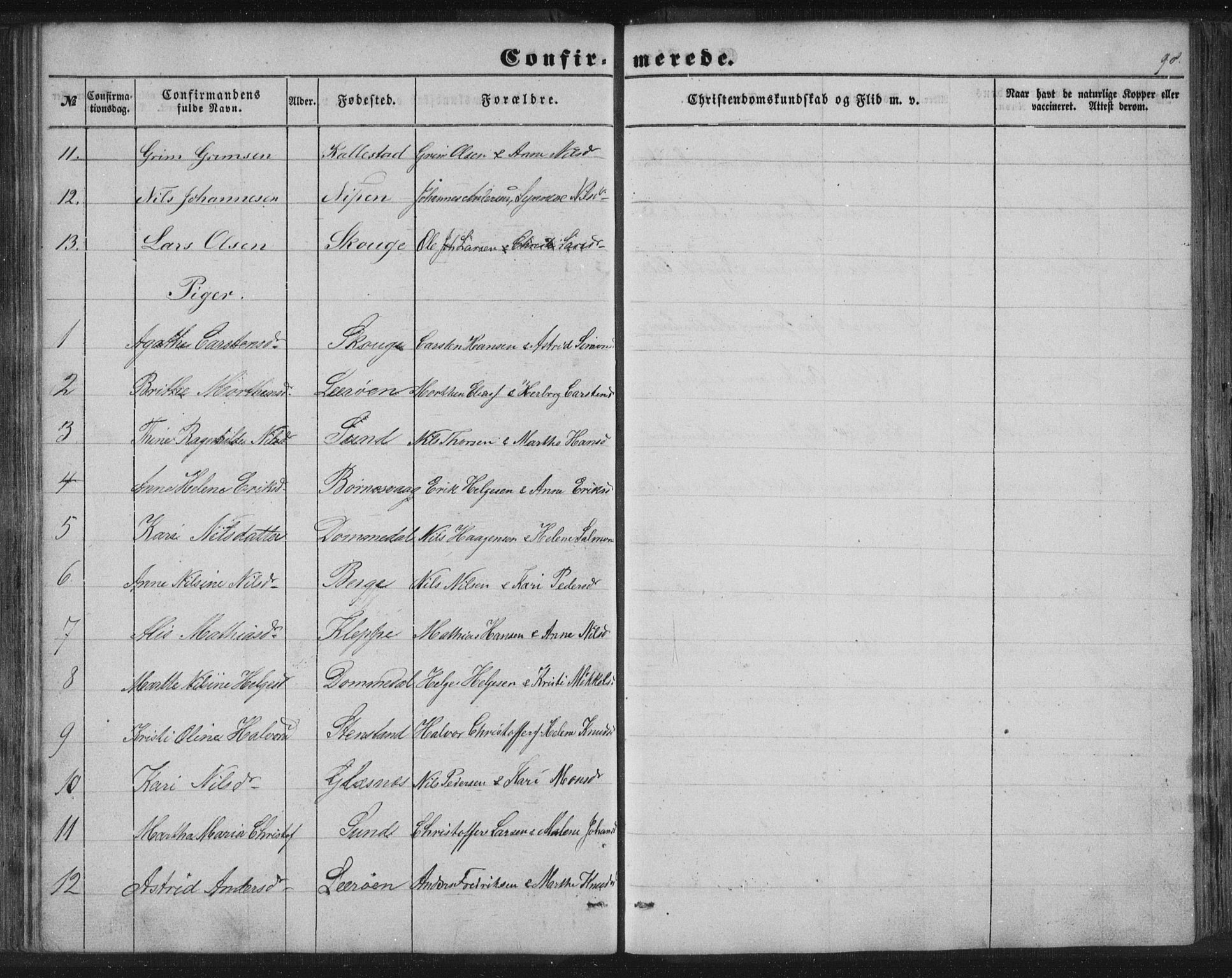 Sund sokneprestembete, AV/SAB-A-99930: Parish register (copy) no. B 1, 1852-1873, p. 98