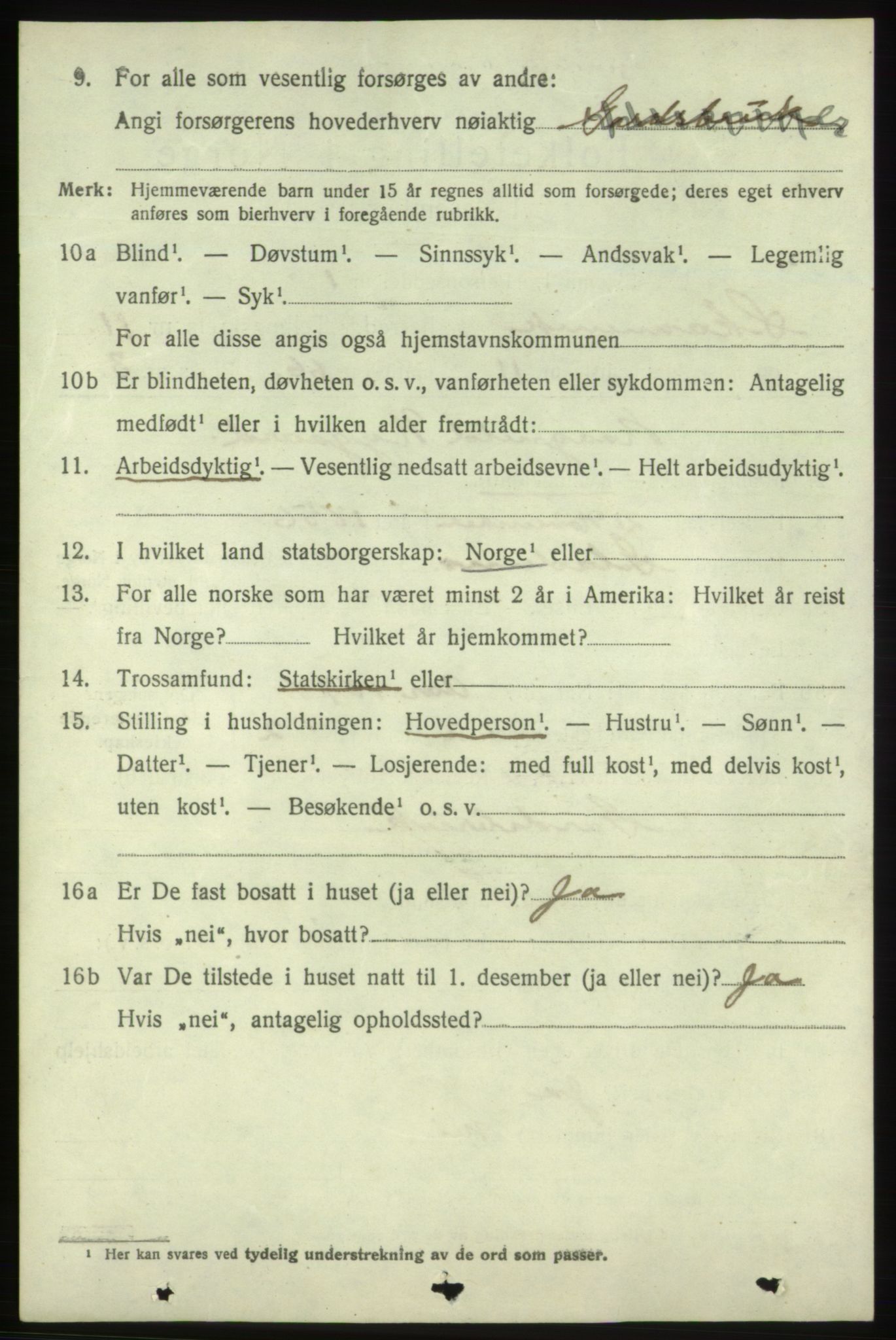 SAB, 1920 census for Skånevik, 1920, p. 5272