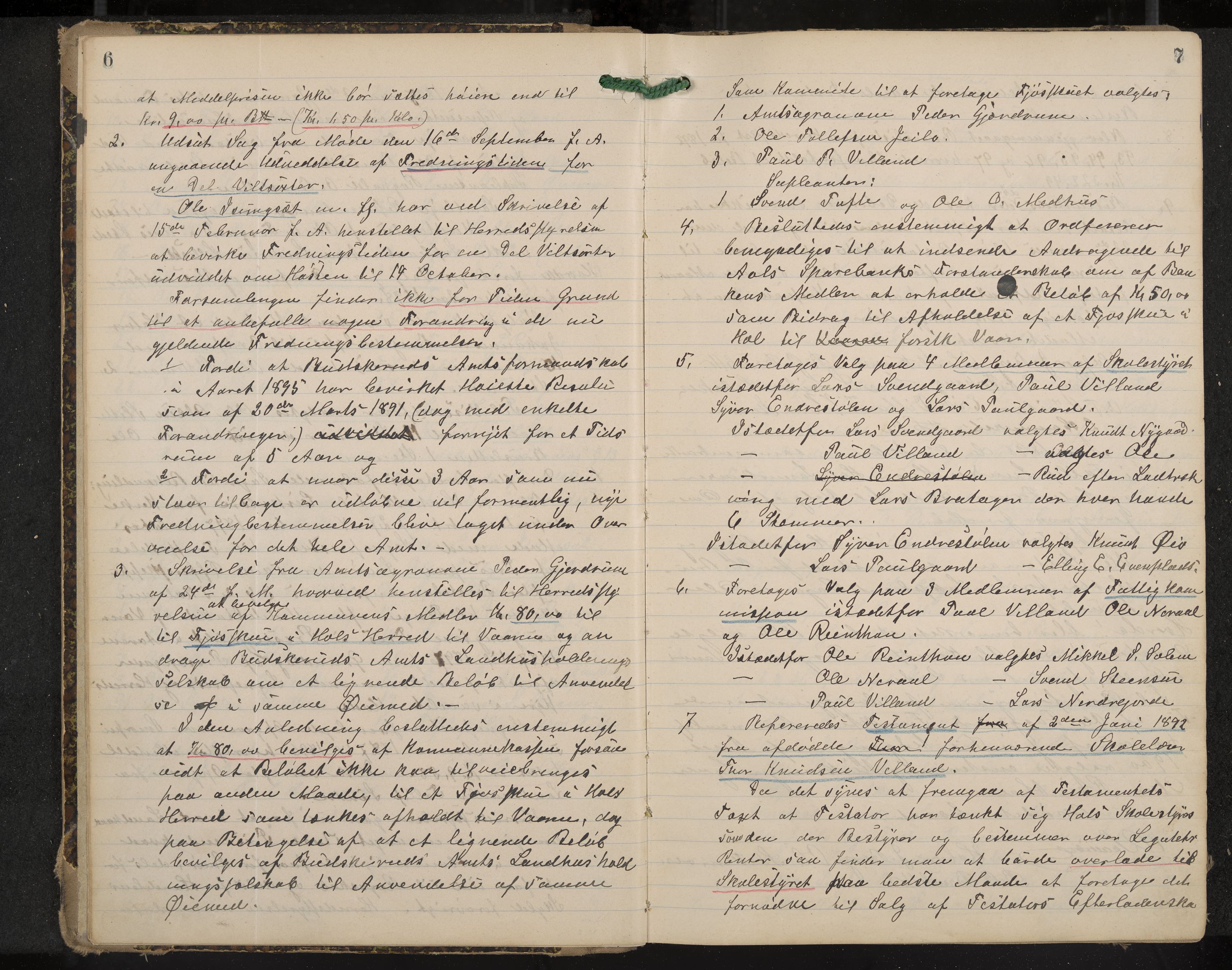 Hol formannskap og sentraladministrasjon, IKAK/0620021-1/A/L0003: Møtebok, 1897-1904, p. 6-7