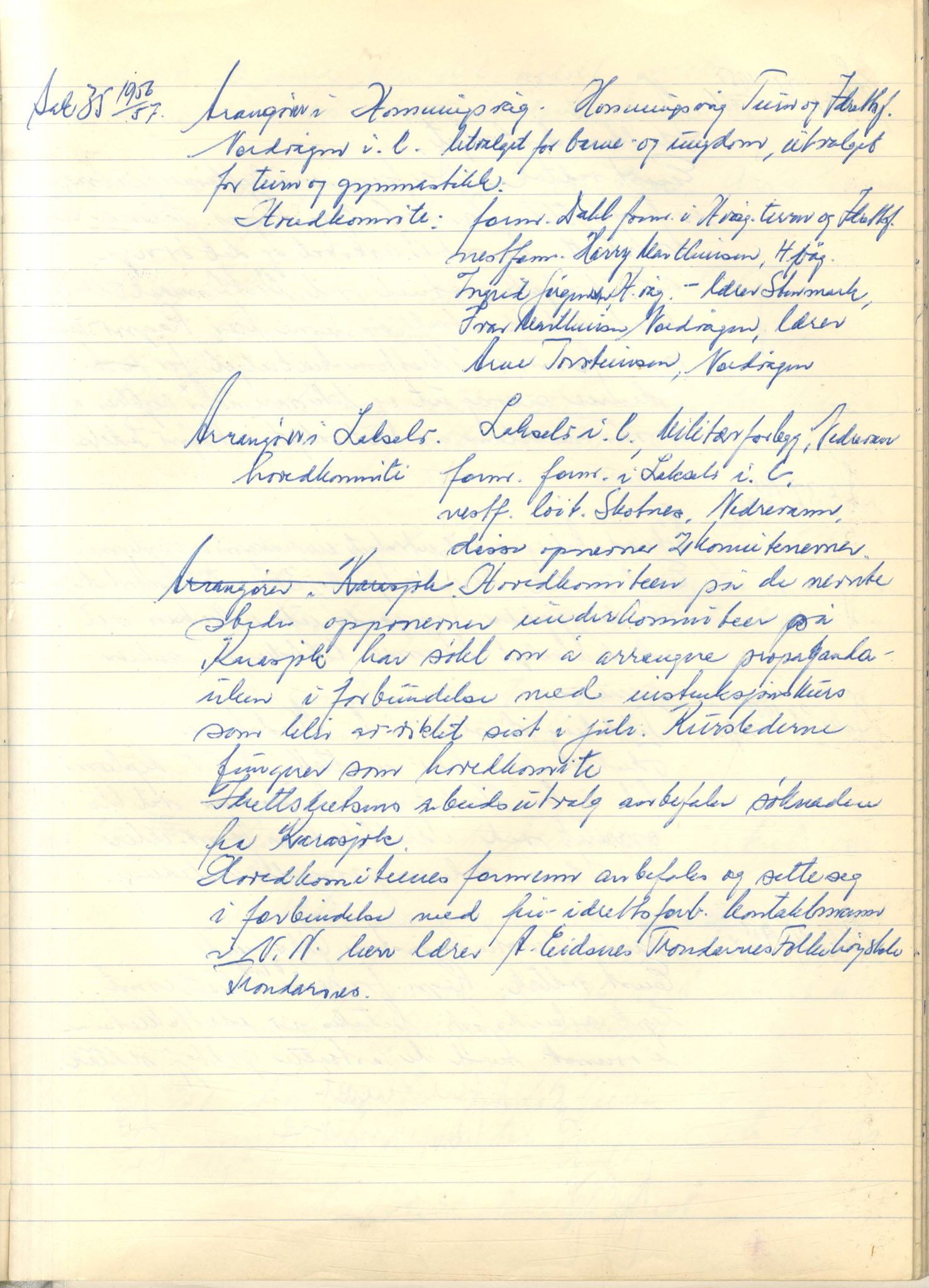 Vest-Finnmark Idrettskrets, FMFB/A-1042/A/Aa/L0002: Møteprotokoll for styre, kretsting og arbeidsutvalg, 1951-1961, p. 179