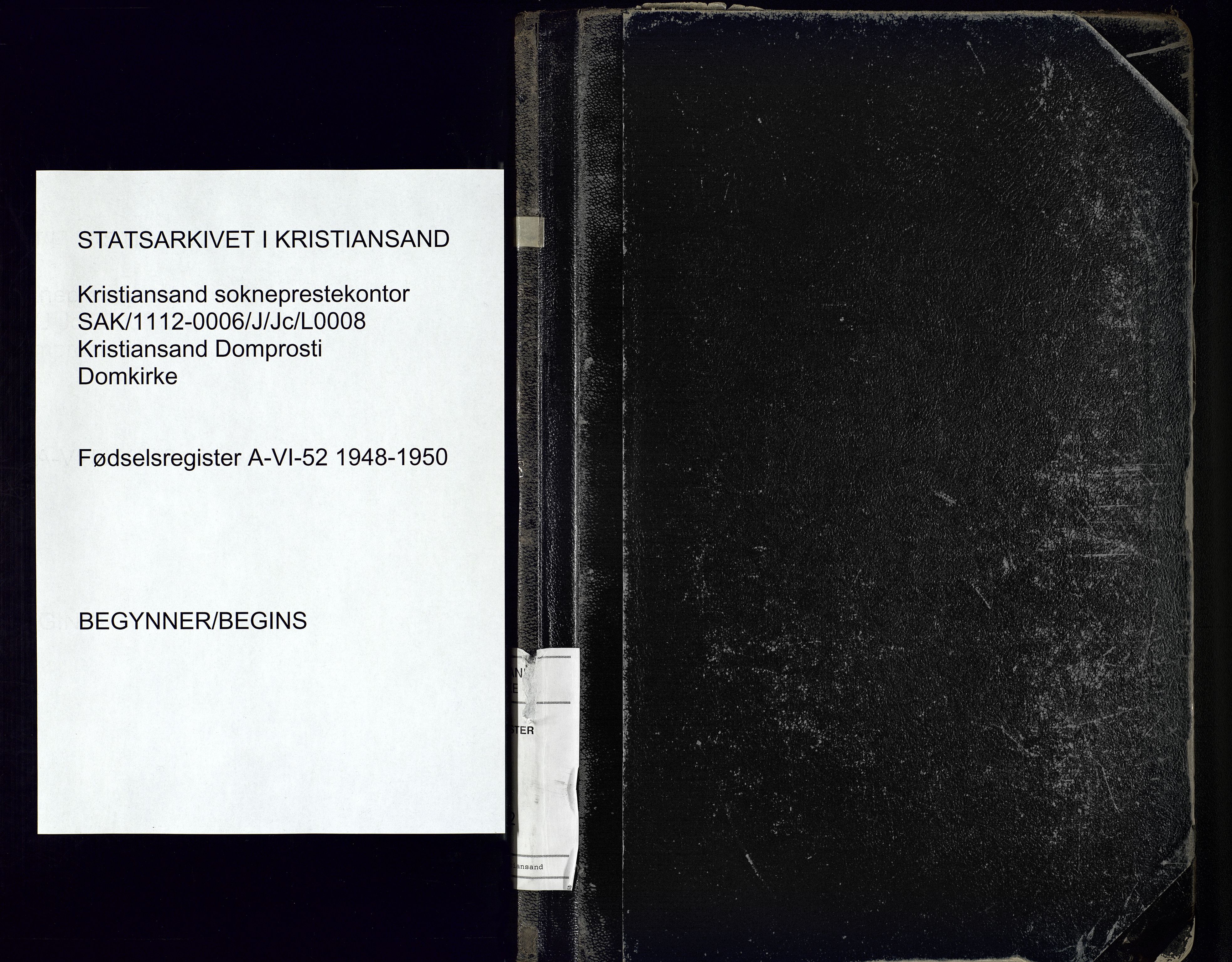 Kristiansand domprosti, SAK/1112-0006/J/Jc/L0008: Birth register no. A-VI-52, 1948-1950