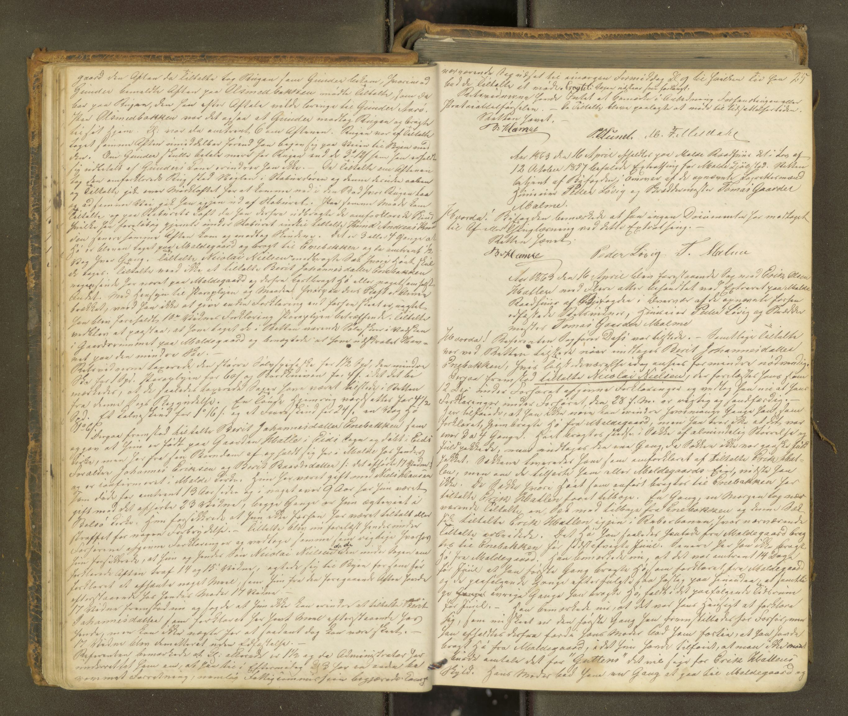 Molde byfogd, AV/SAT-A-0025/1/1A/L0010: Justisprotokoll, 1863-1869, p. 24b-25a