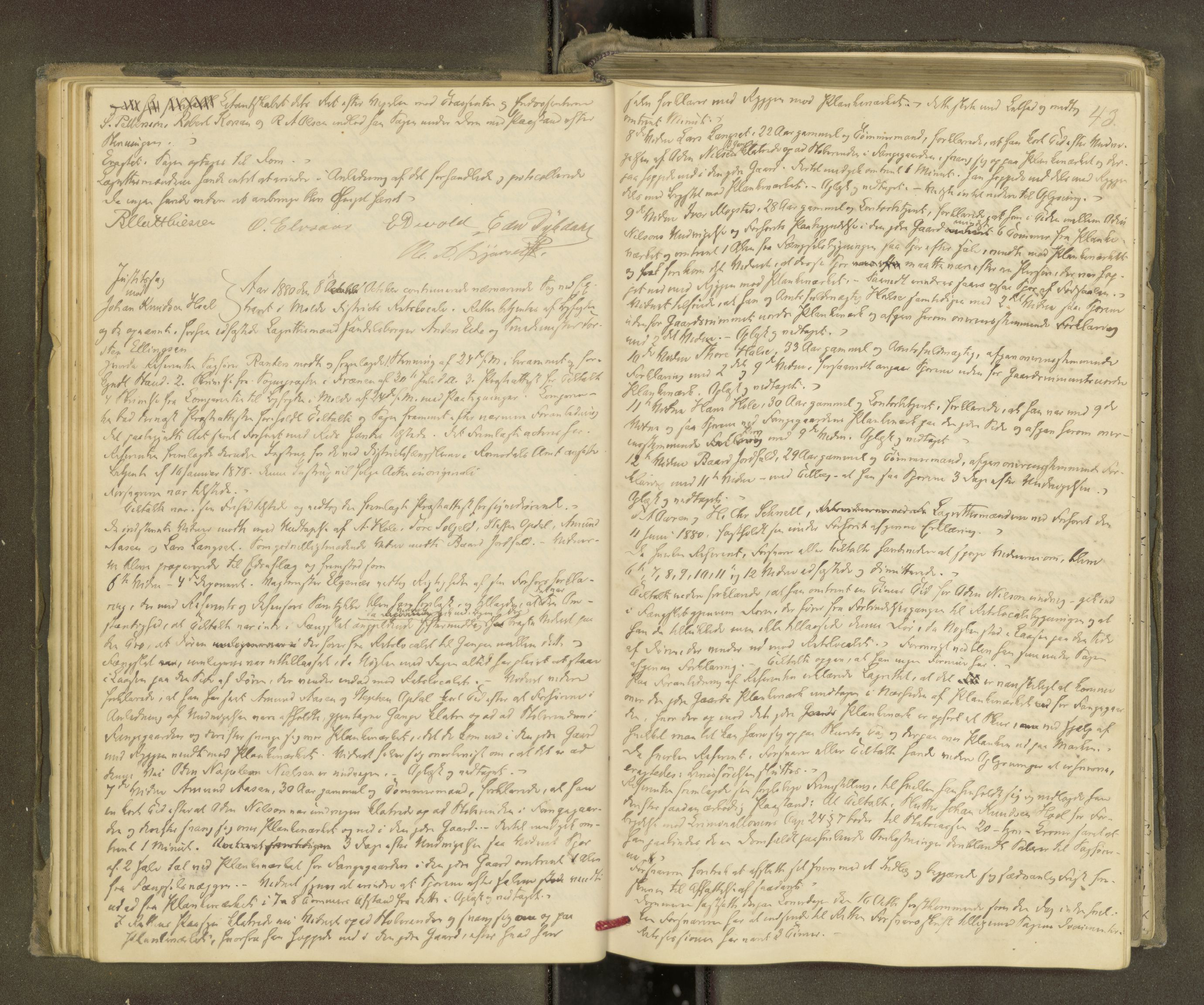 Molde byfogd, AV/SAT-A-0025/1/1A/L0012: Justisprotokoll, 1879-1890, p. 42b-43a