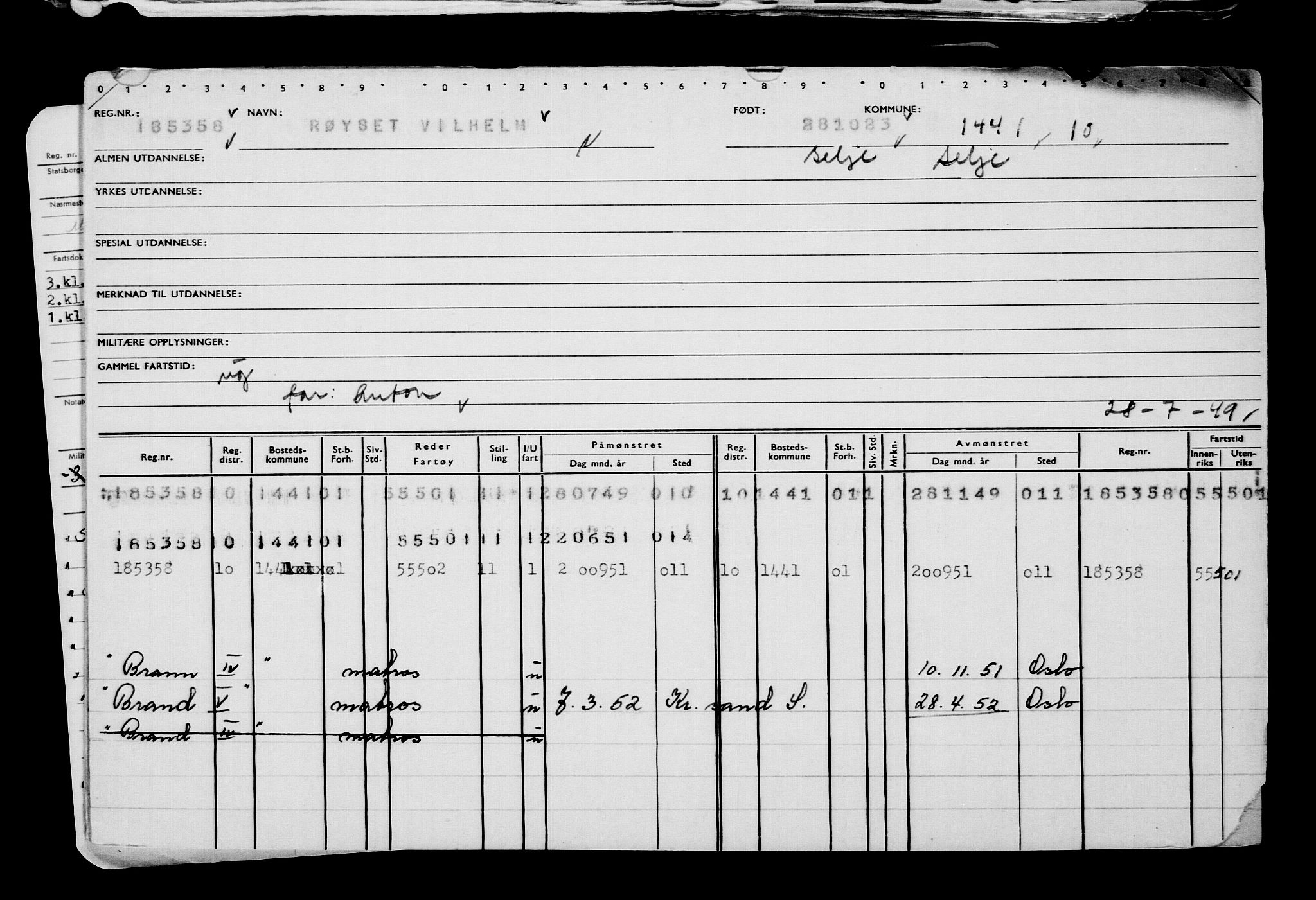 Direktoratet for sjømenn, AV/RA-S-3545/G/Gb/L0224: Hovedkort, 1923, p. 367