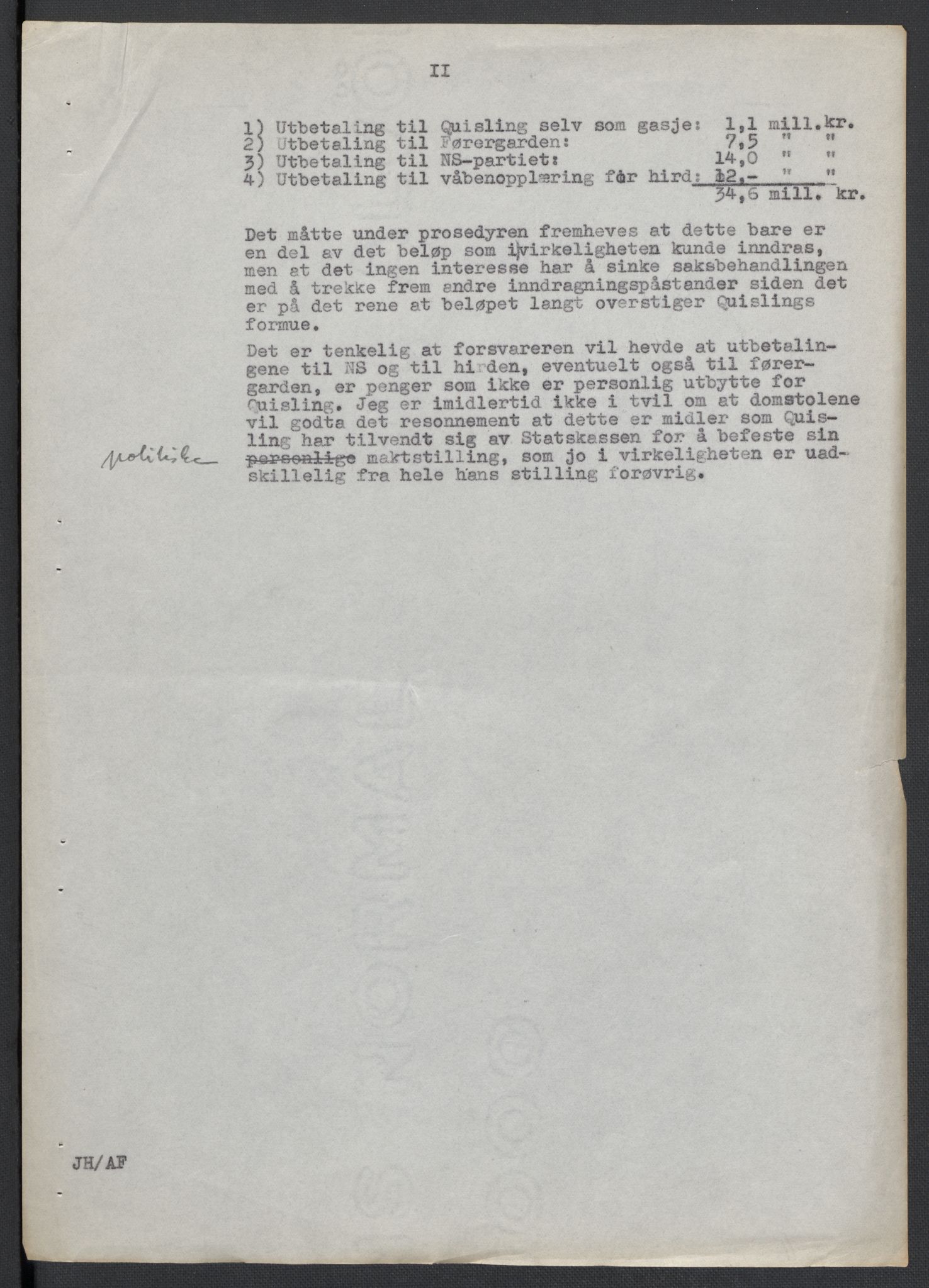 Landssvikarkivet, Oslo politikammer, AV/RA-S-3138-01/D/Da/L0003: Dnr. 29, 1945, p. 3505